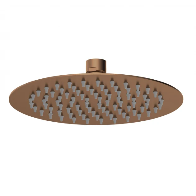 Nuie Arvan Thermostatic Concealed shower Valve with Fixed Shower Head , Arm & Shower Handset - Brushed Bronze - Image 4