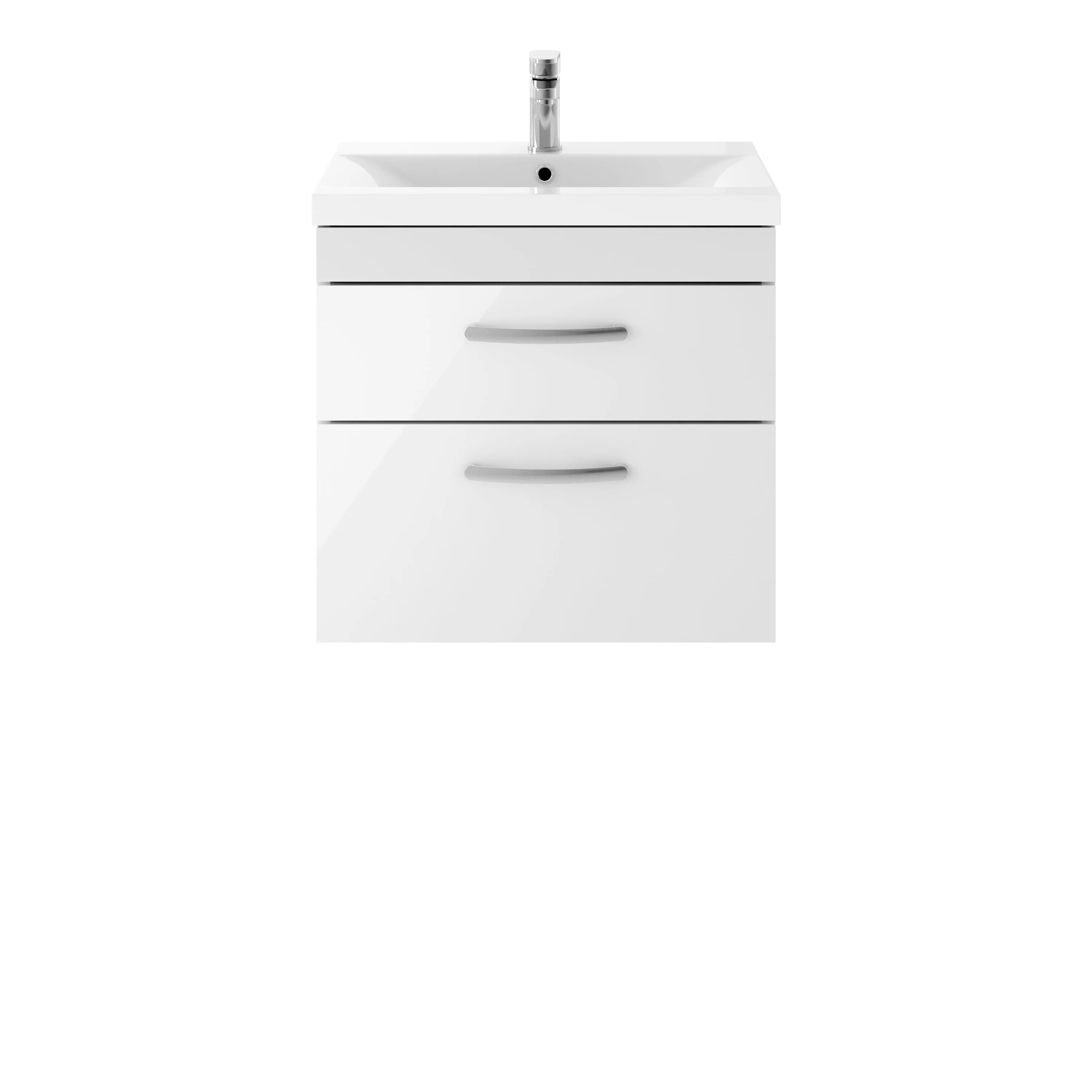 Nuie Athena 600mm Wall Hung Vanity With Basin 1 - Gloss White - ATH048A