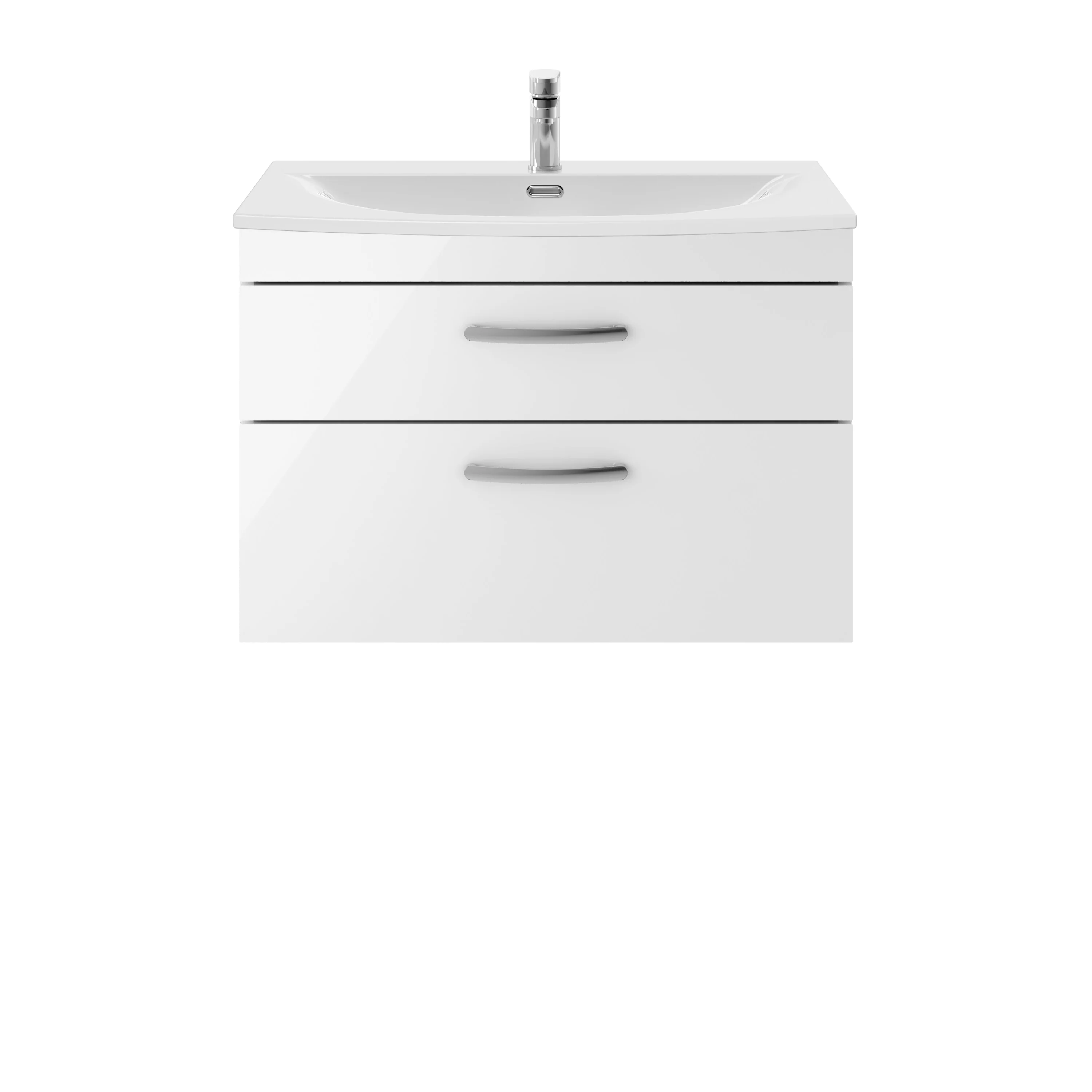 Nuie Athena 800mm Wall Hung Vanity With Basin 4 - Gloss White - ATH069G