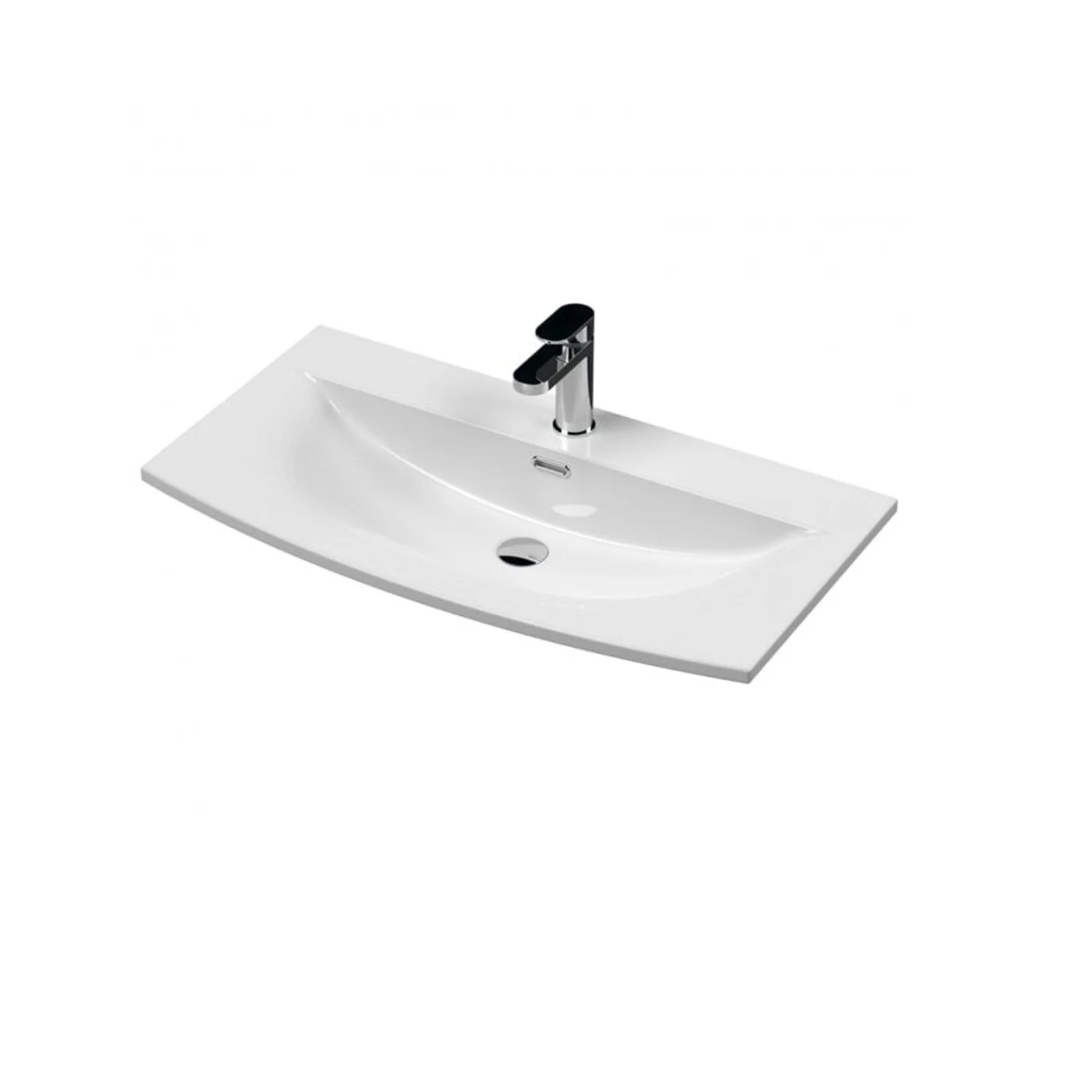 Nuie Athena 800mm Wall Hung Vanity With Basin 4 - Charcoal Black - ATH068G - Image 2