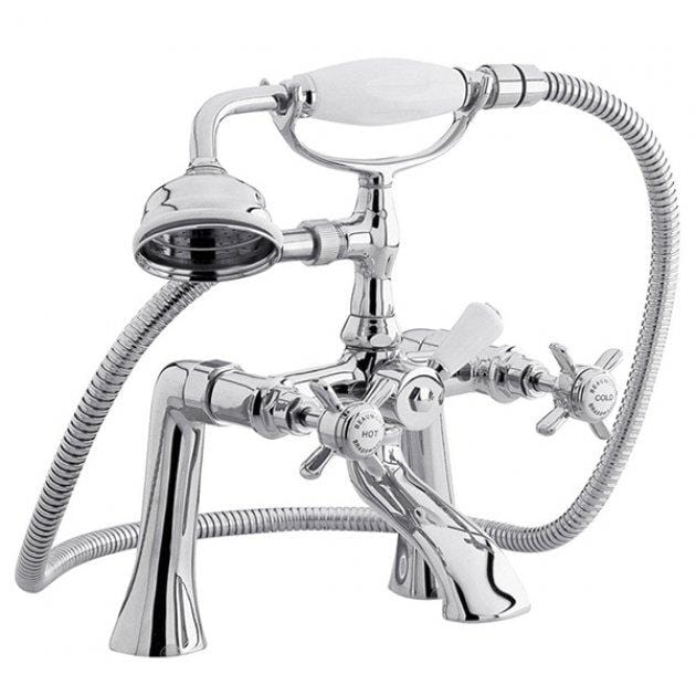 Nuie Beaumont 1/2 Bath Shower Mixer Tap Pillar Mounted Chrome - Image 4