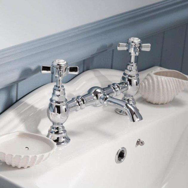 Nuie Beaumont Luxury 2-Hole Basin Mixer Tap Deck Mounted