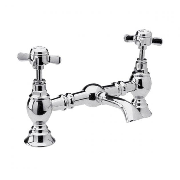 Nuie Beaumont Luxury 2-Hole Basin Mixer Tap Deck Mounted - Image 2