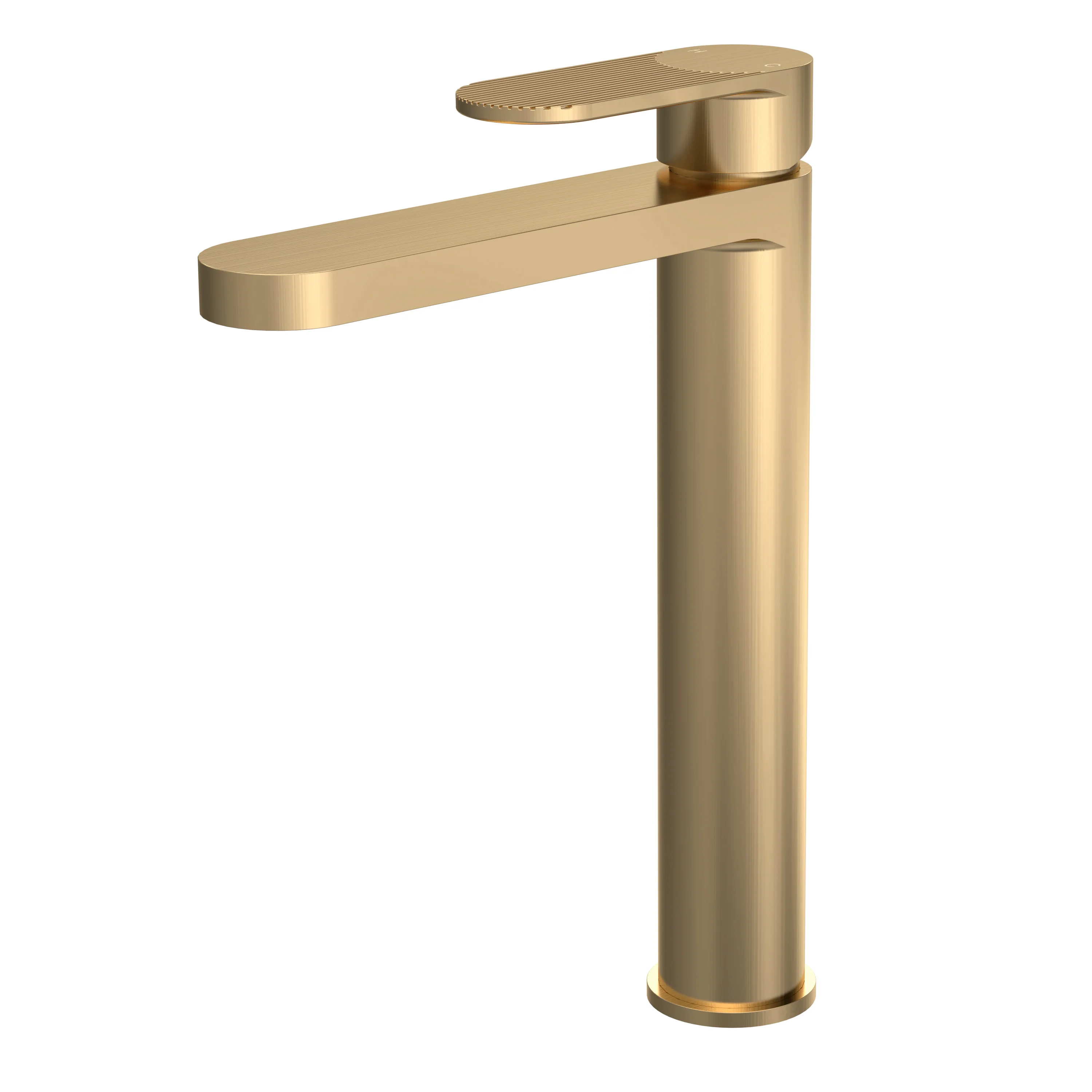 Nuie Binsey Cyprus High Rise Mono Basin Mixer - Brushed Brass