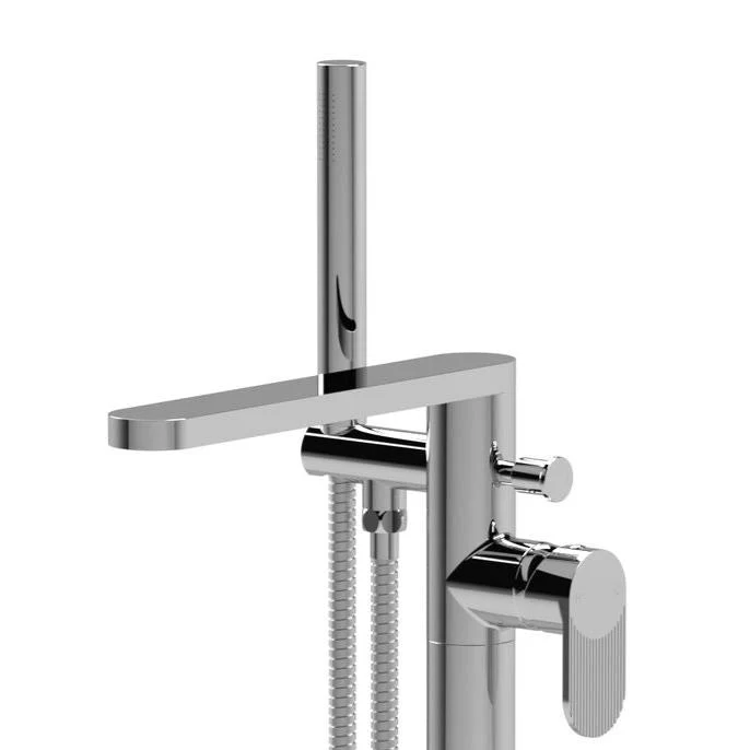 Nuie Binsey Cyprus Freestanding Bath Shower Mixer with Kit - Chrome - Image 3