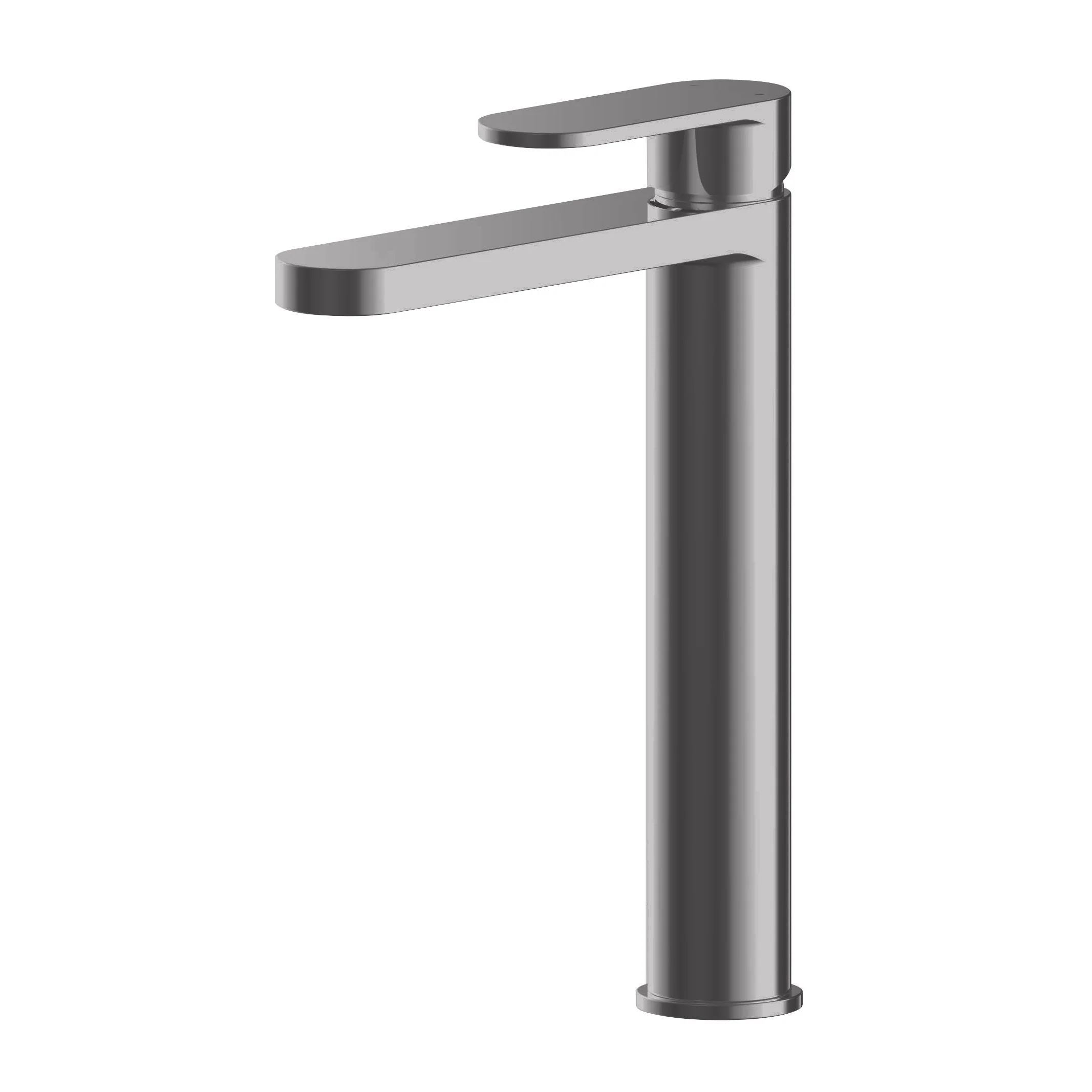 Nuie Binsey High Rise Mono Basin Mixer (No Waste) - Brushed Pewter