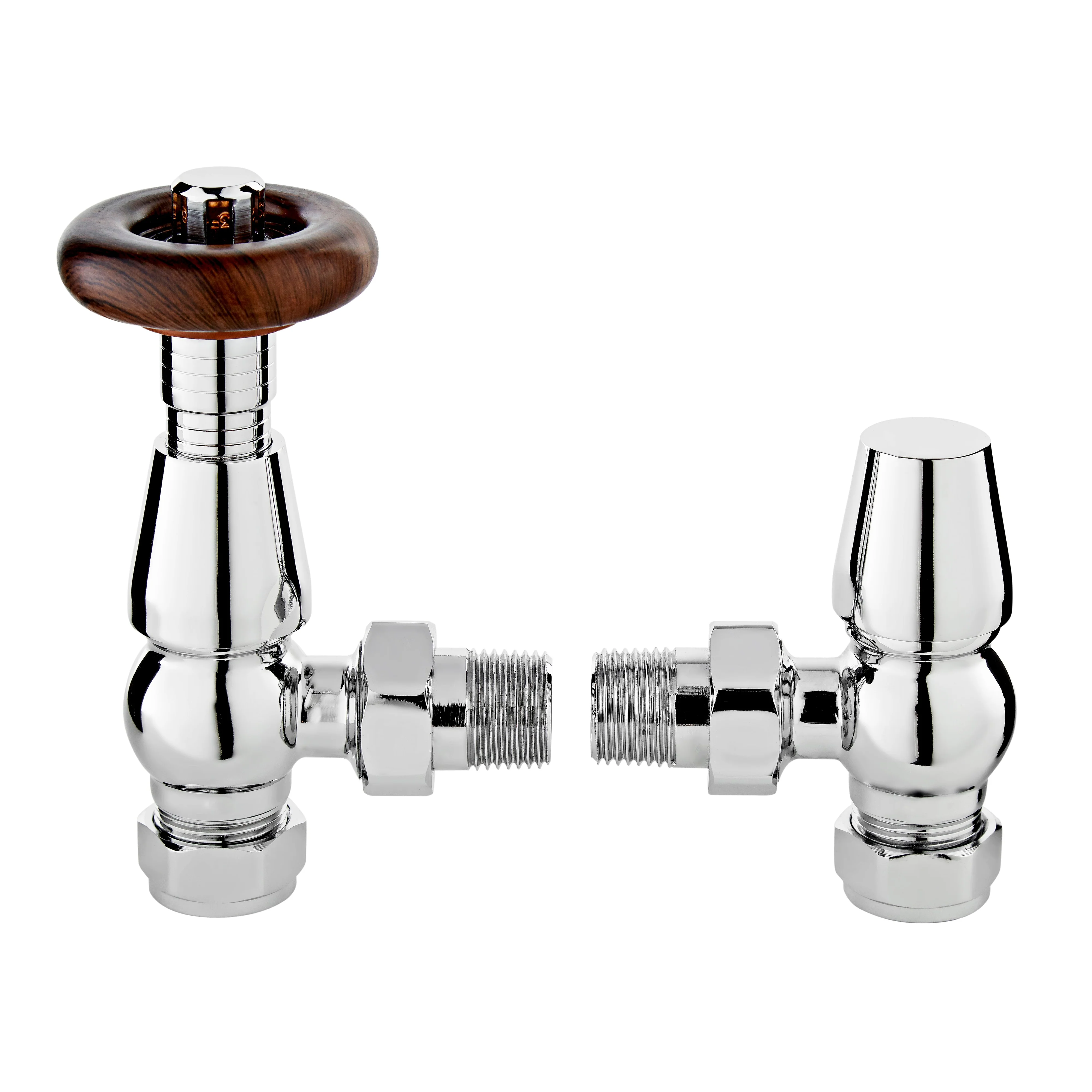 Nuie Camden Angled Thermostatic Valve - Chrome