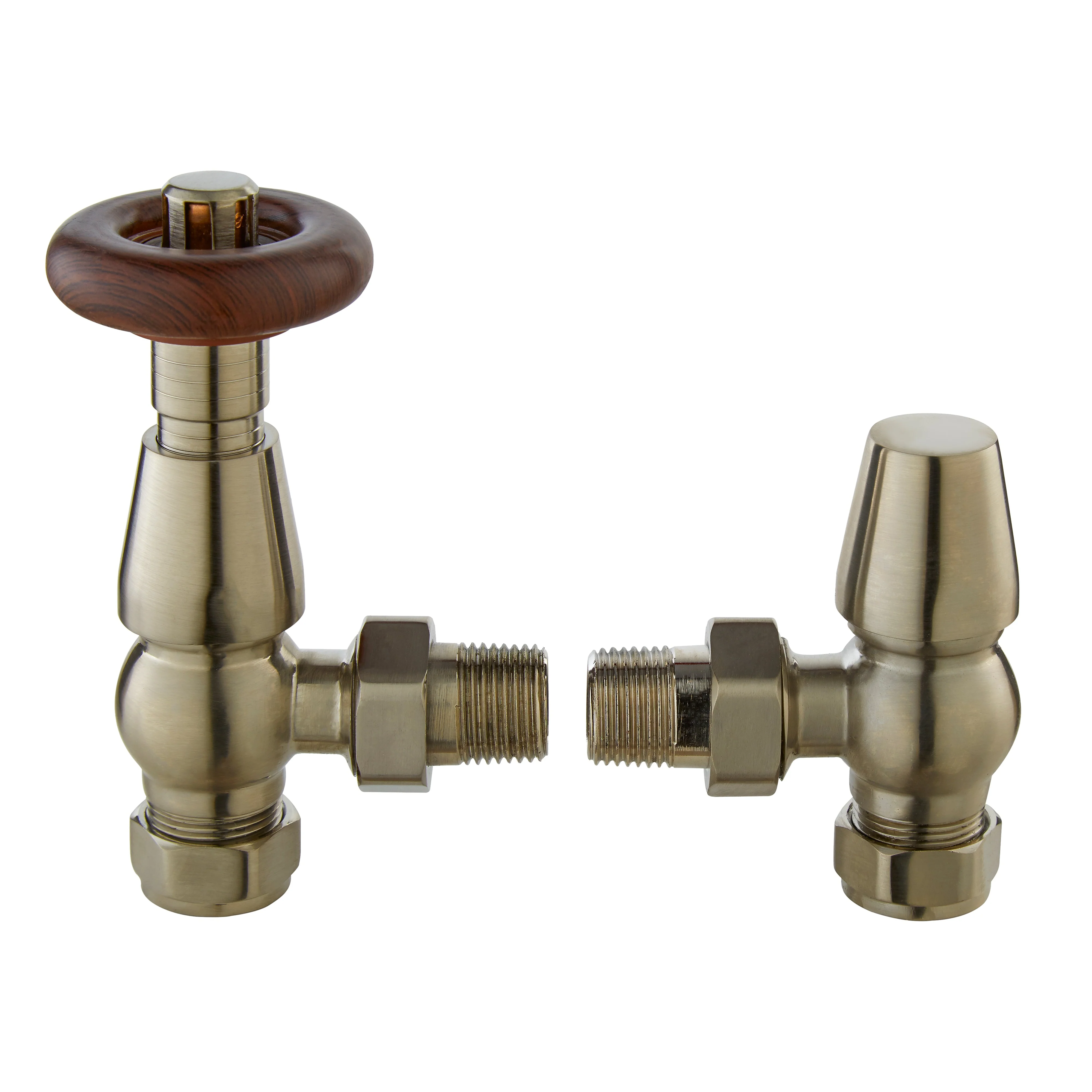 Nuie Camden Angled Thermostatic Valve - Satin Nickel