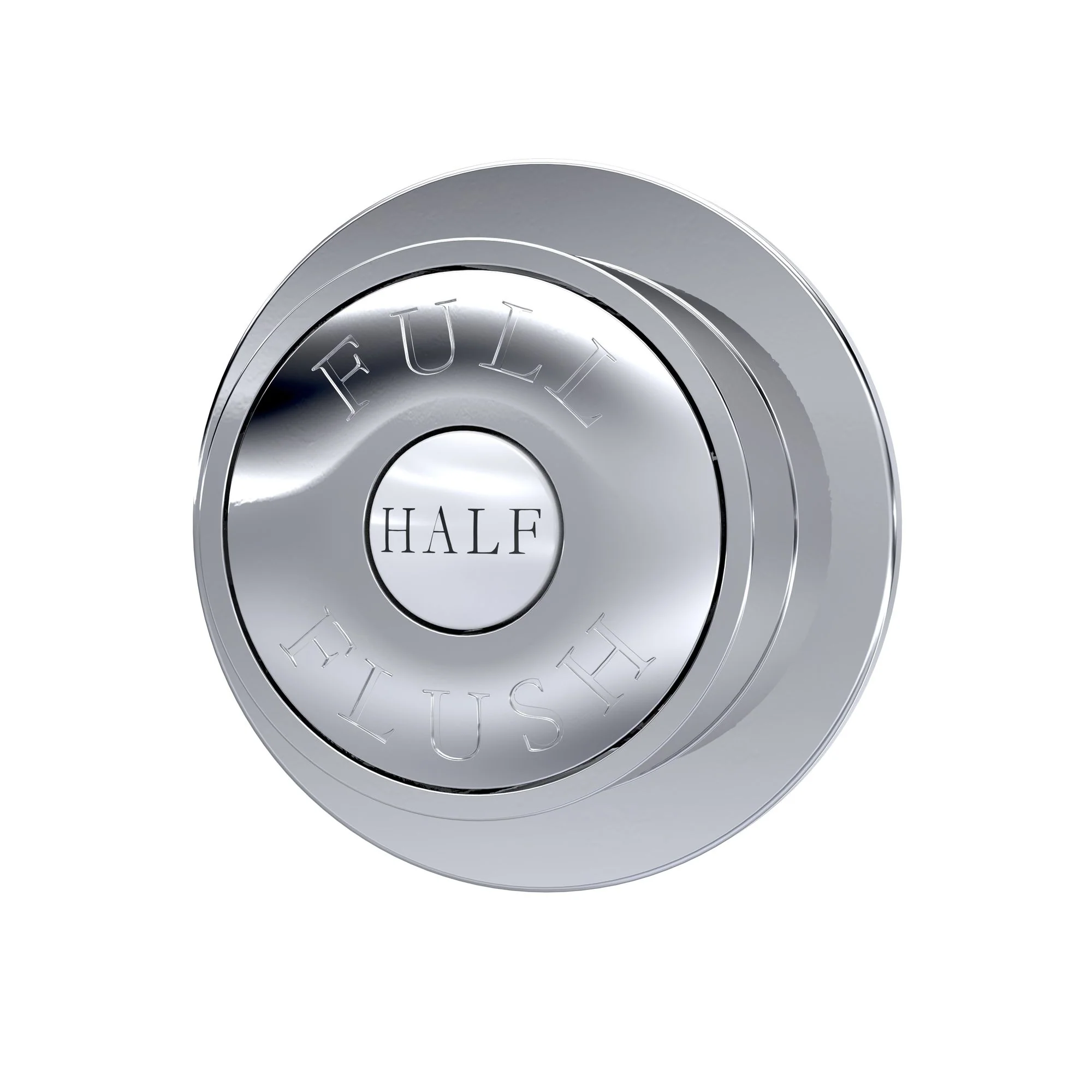 Nuie Chrome & White Dual Flush WC Push Button