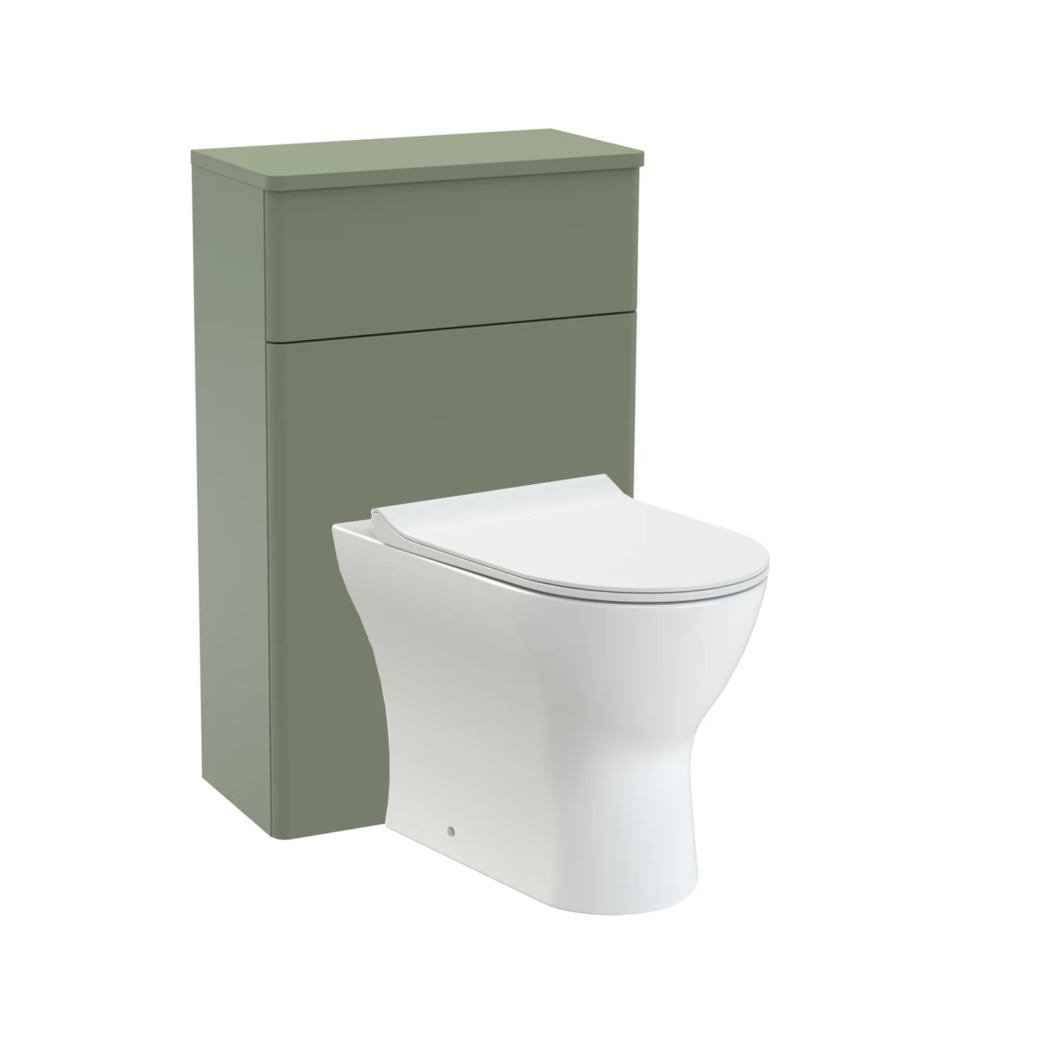 Nuie Classique 500mm WC Unit - Satin Green with Misirlou BTW Pan