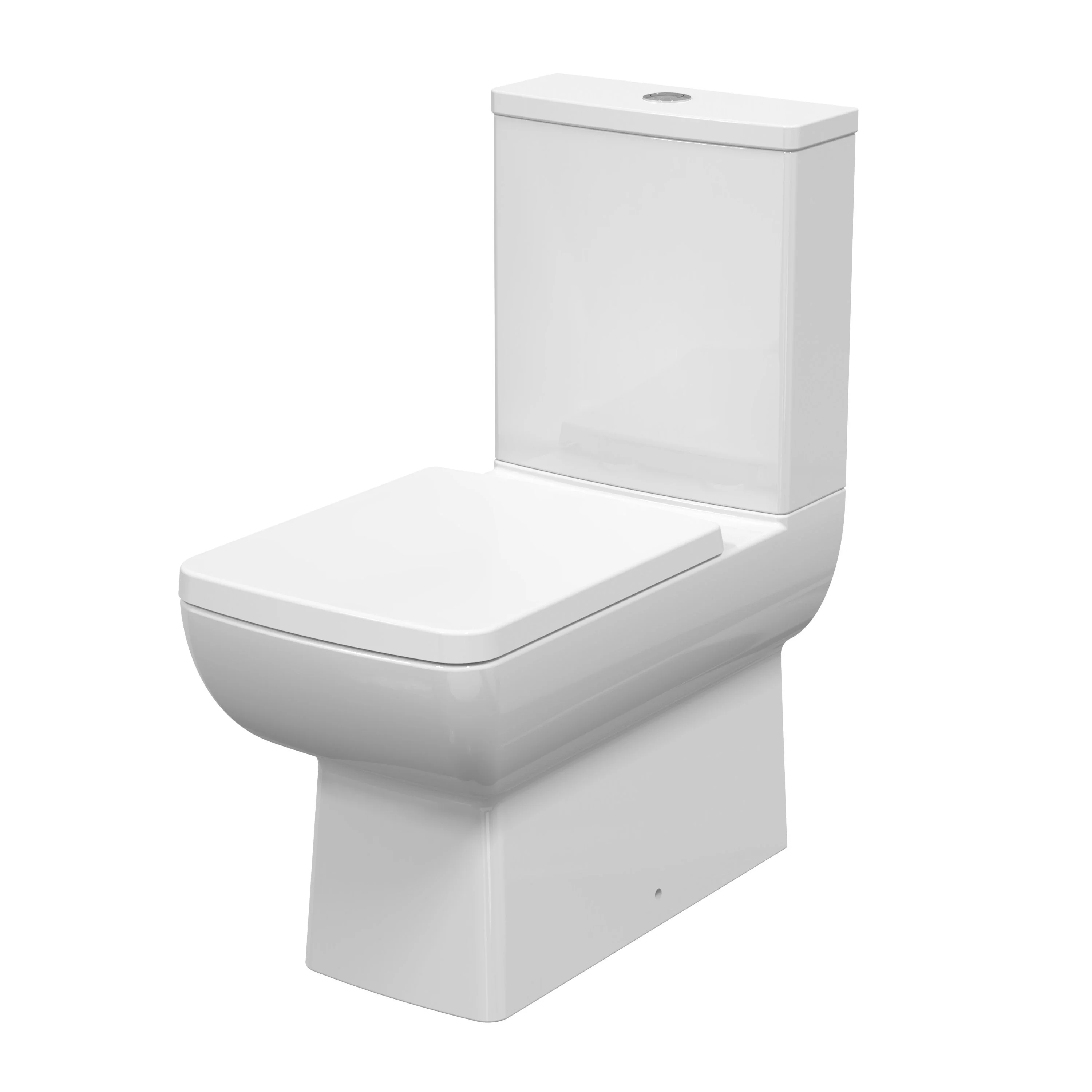 Nuie Cleo Square Flush to Wall Close Coupled Toilet