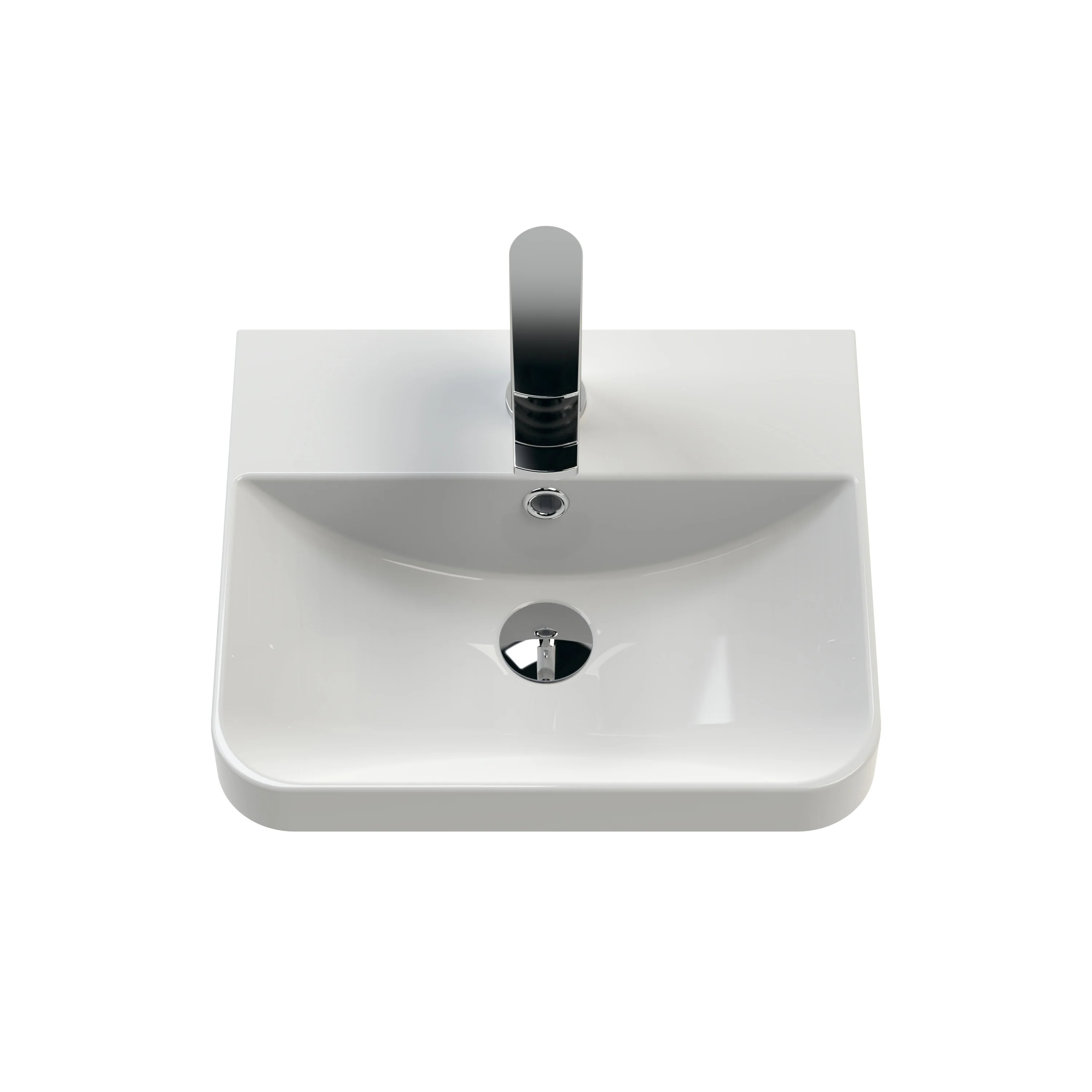 Nuie Core 400mm Floor Standing 1-Door Vanity Unit & Basin - Soft Black - Image 5