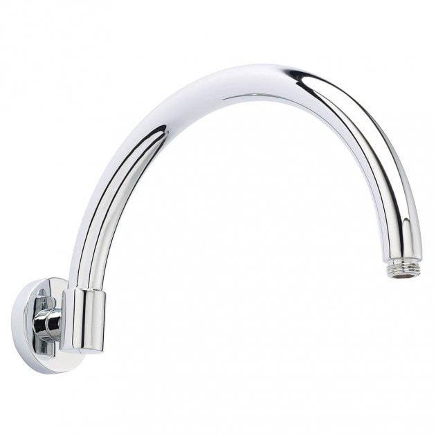Nuie Curved 310mm Wall Mounted Shower Arm Chrome