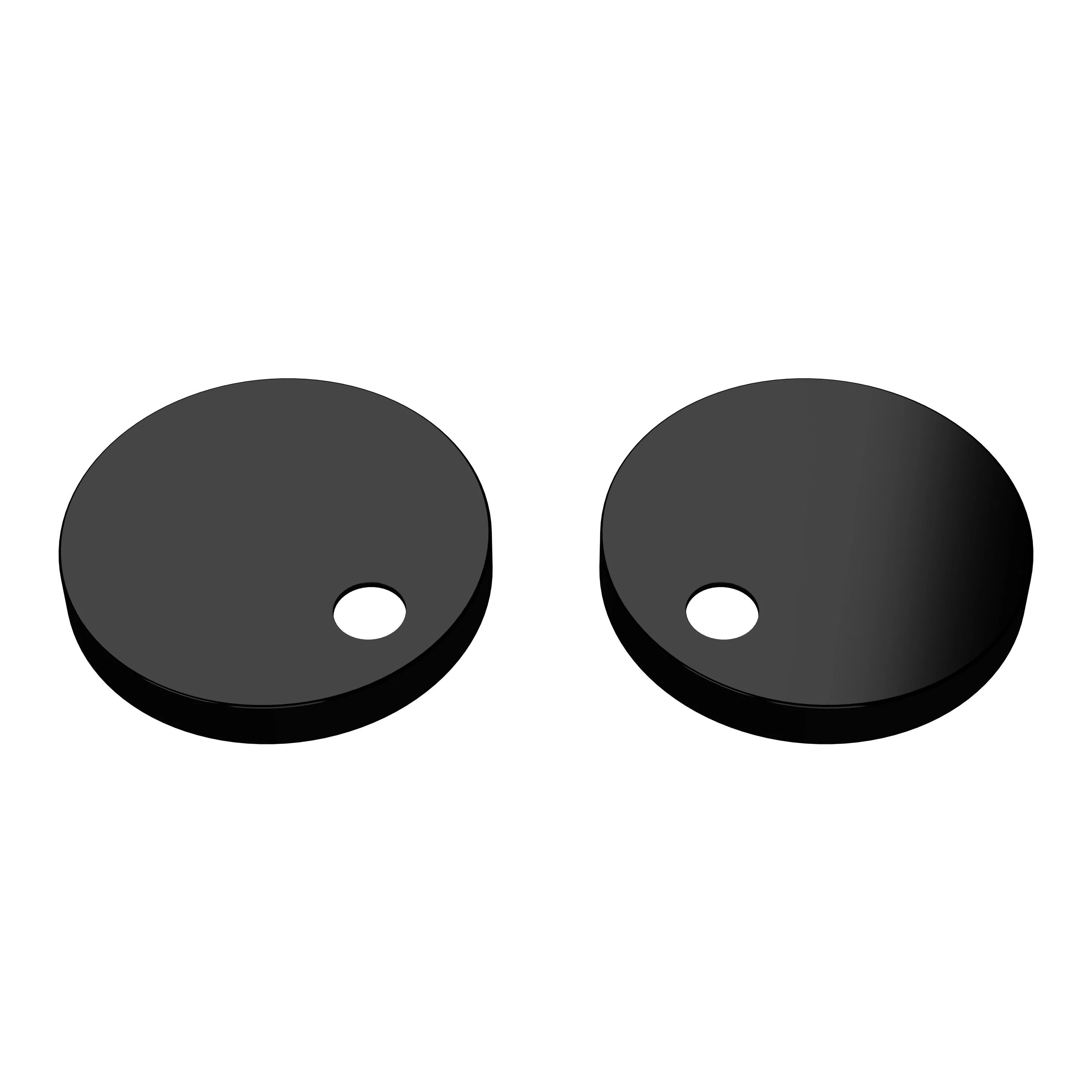 Nuie Luxury D Shaped Soft Close Toilet Seat White with Black Cover Caps - Image 2