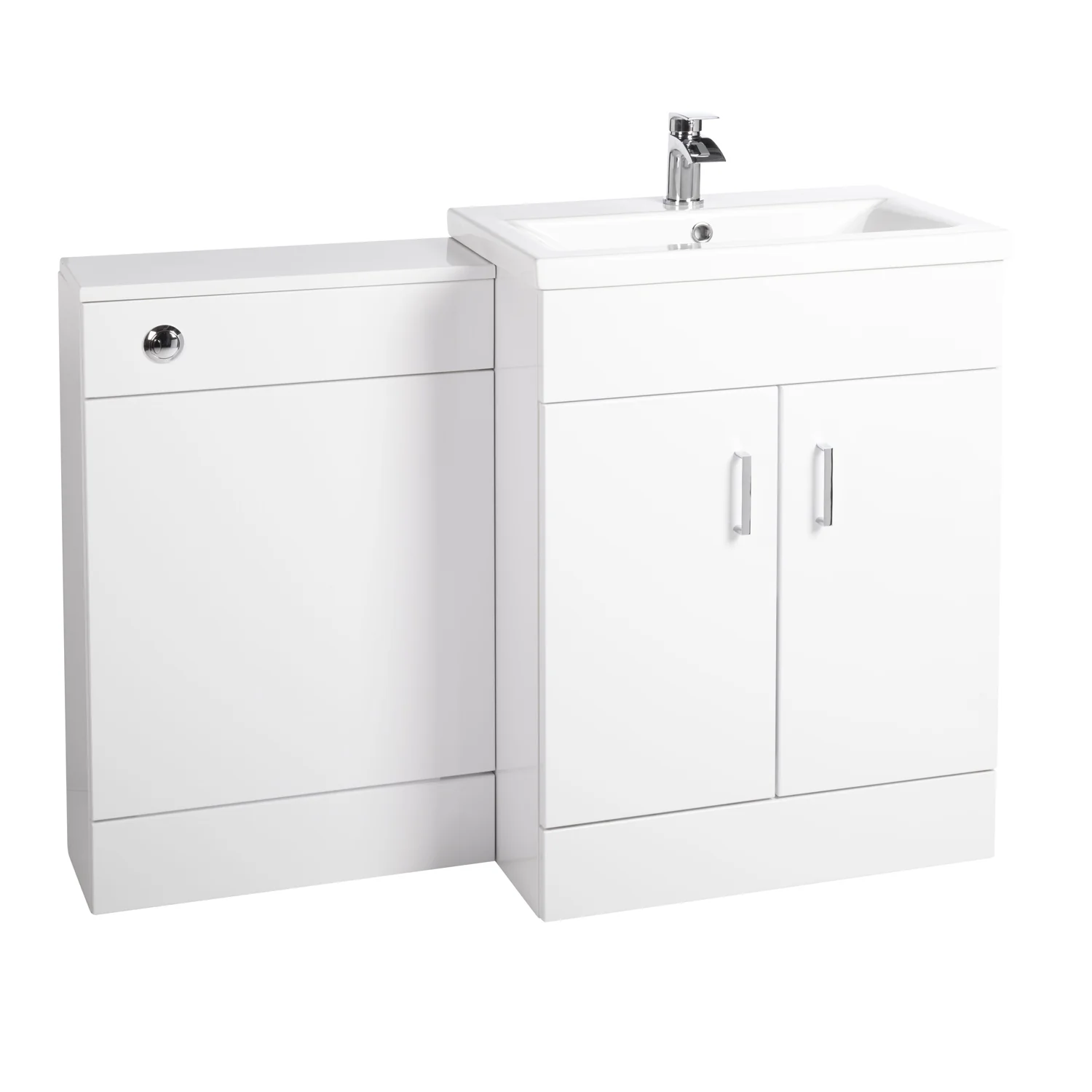 Nuie Eden 1100mm Vanity & WC Set - White - Image 2