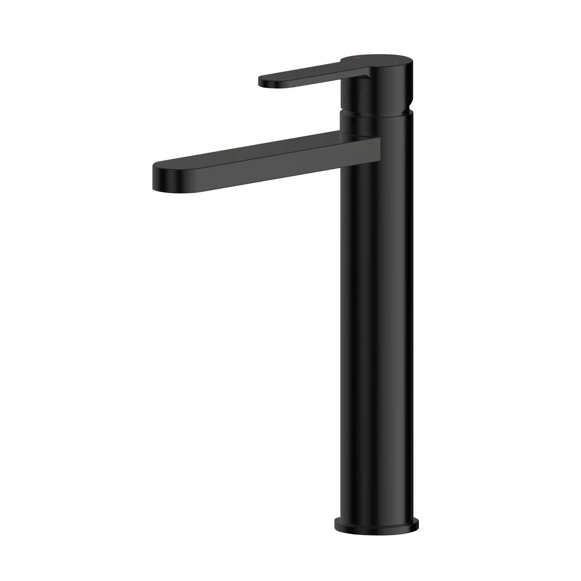 Nuie Eden 500mm Floor Standing 2-Door Countertop Vanity Unit with Matt Black Basin- Gloss White with Matt Black Handles - Image 4