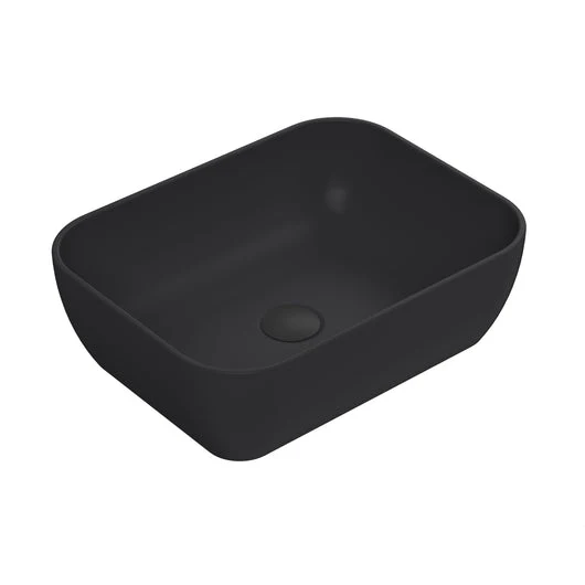 Nuie Eden 600mm Floor Standing 2-Door Countertop Vanity Unit with Matt Black Basin- Gloss White - Image 5