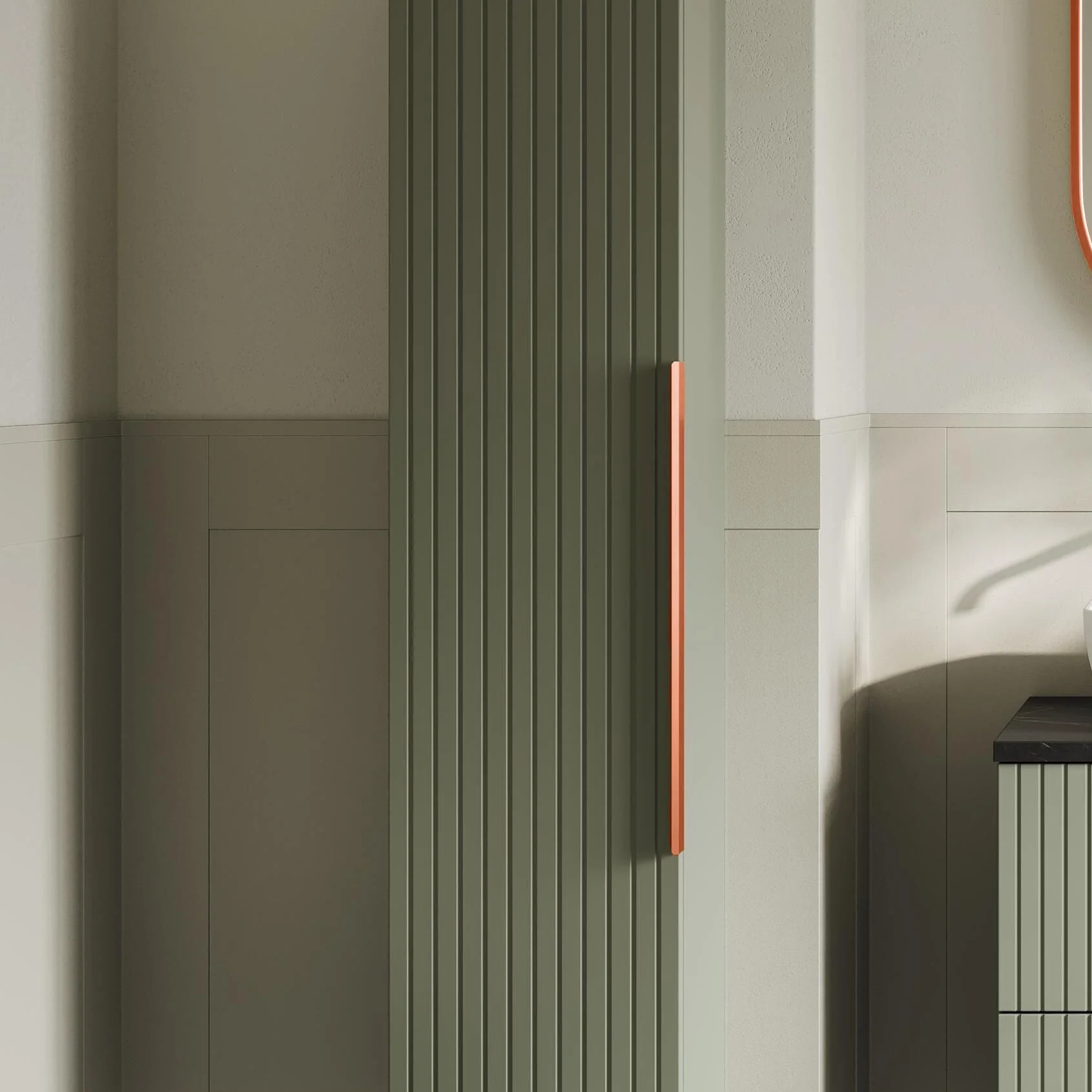 Nuie Slimline Finger Pull Handle 500mm (320mm centre) - Brushed Bronze - Image 3