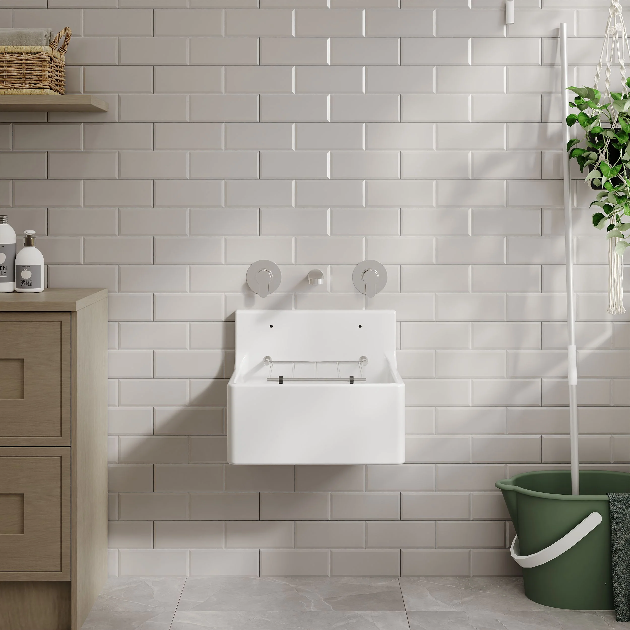 Nuie Fireclay Cleaner Sink 455x362x396 - White - Image 3
