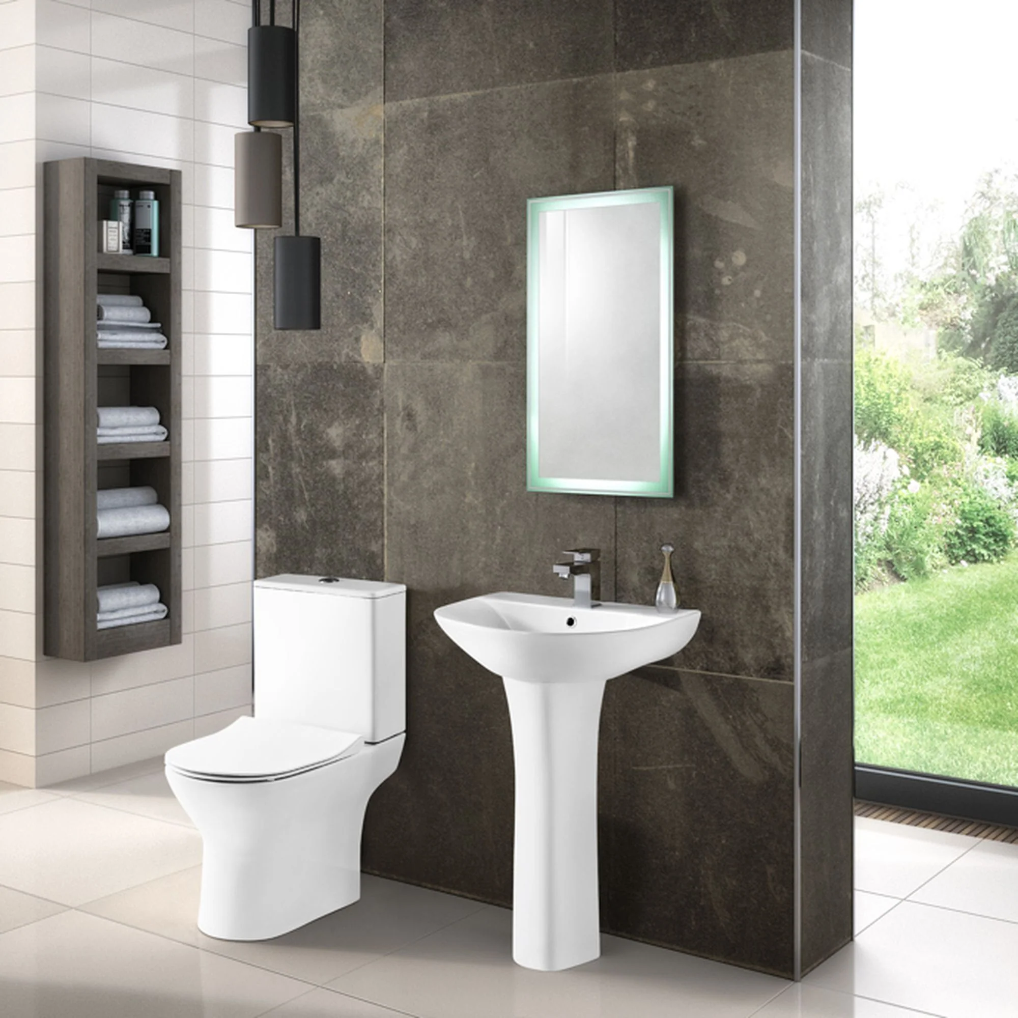 Nuie Freya Pan, Cistern & Seat - White - Image 4