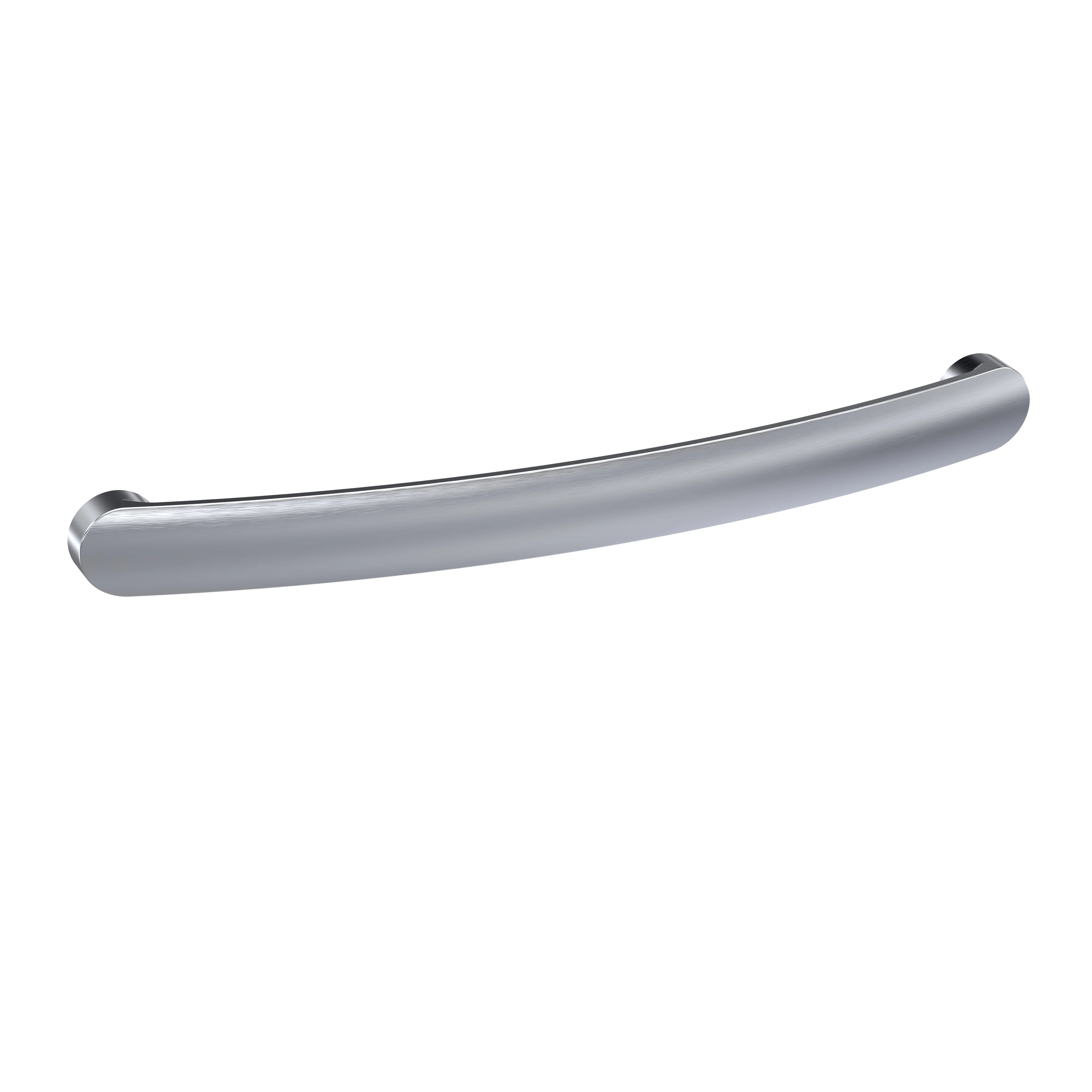 Nuie Smooth D Handle 210mm (192mm centre) - Satin Nickel