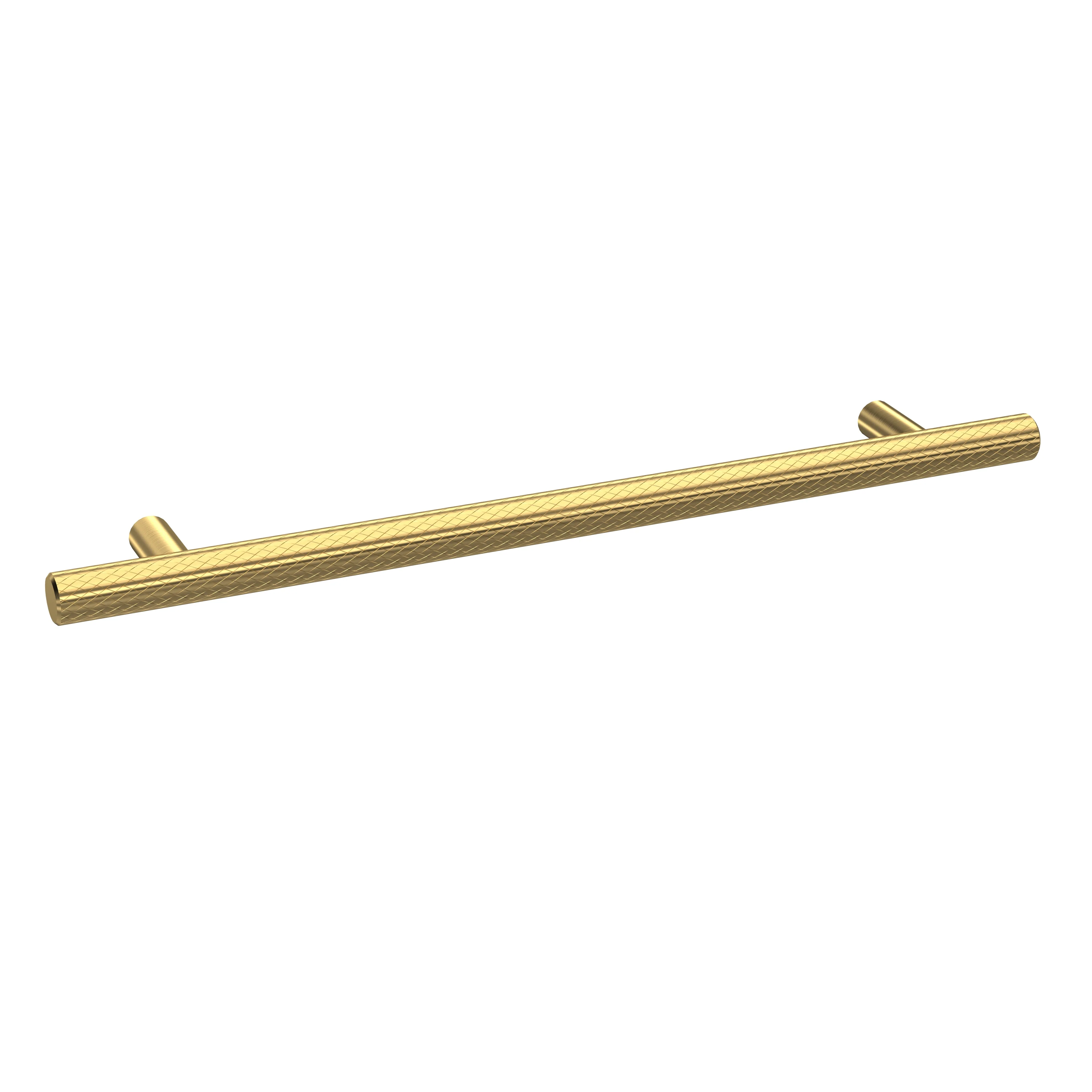Nuie Knurled Bar Handle 252mm (192mm centre) - Brushed Brass
