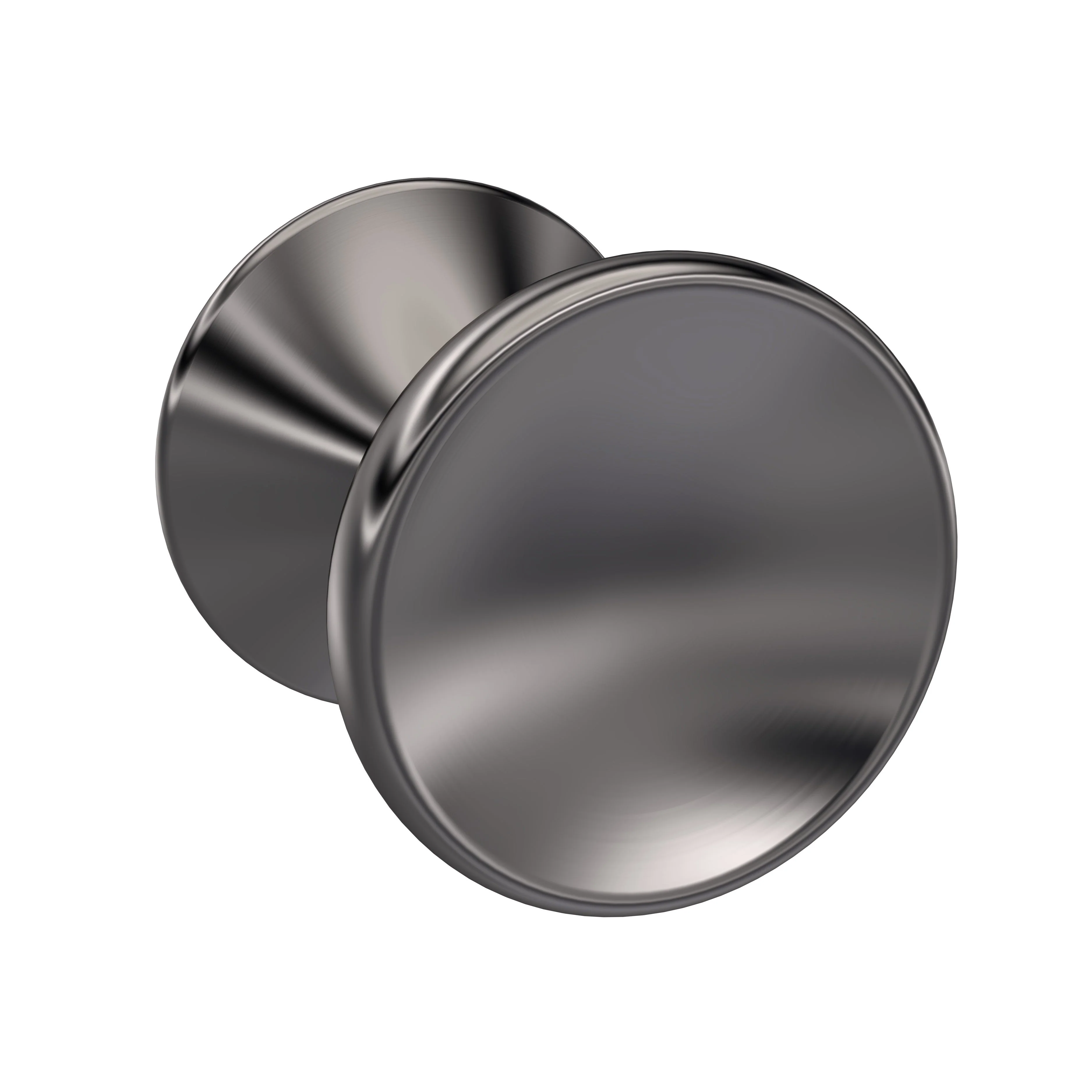 Hudson Reed Indented Round Knob Handle 29.5mm - Brushed Pewter