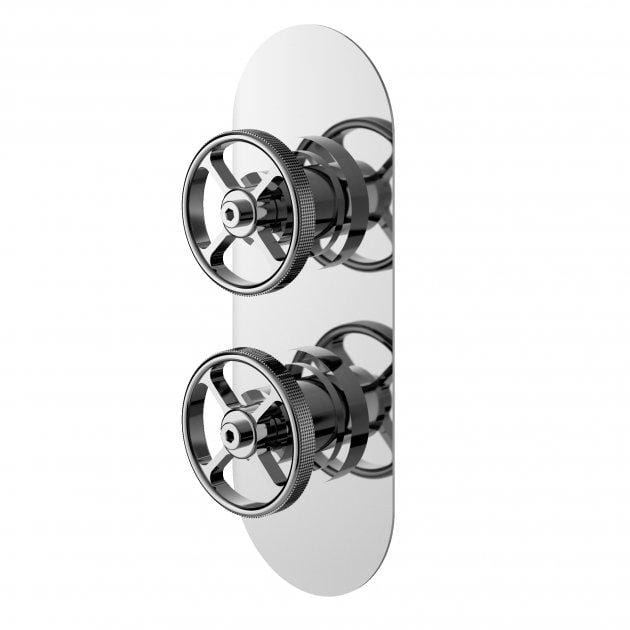 Revolve Concealed Shower Valve Dual Handle Chrome