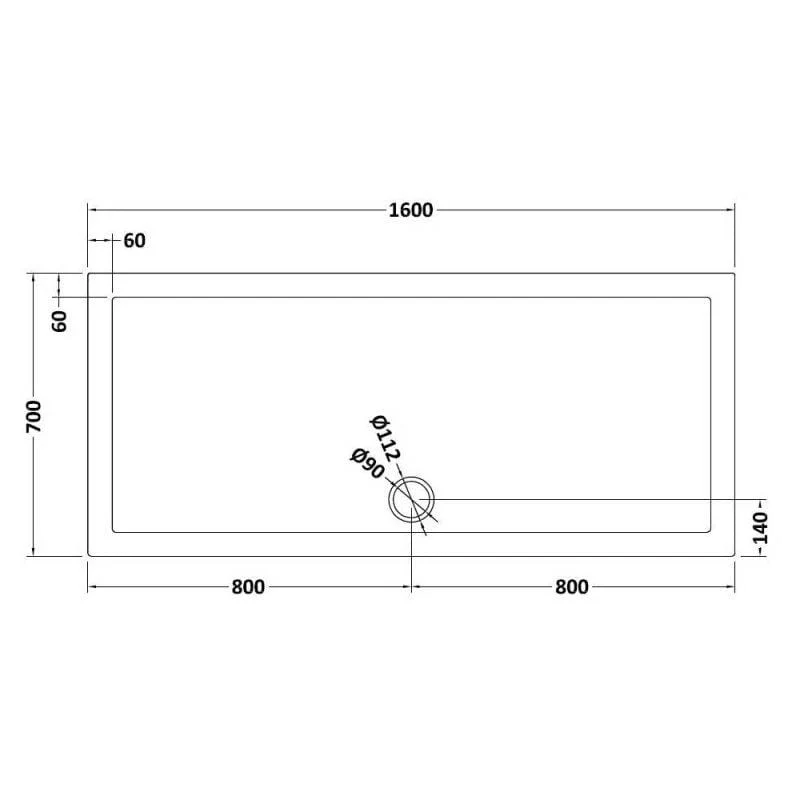 Large Rectangular Easy Plumb Stone Shower Trays - Grey Slate - Image 12