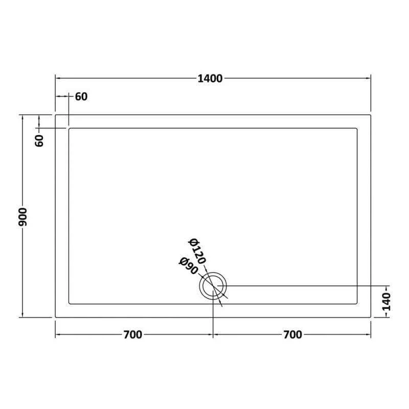 Large White Rectangular Easy Plumb Stone Shower Trays - Image 4
