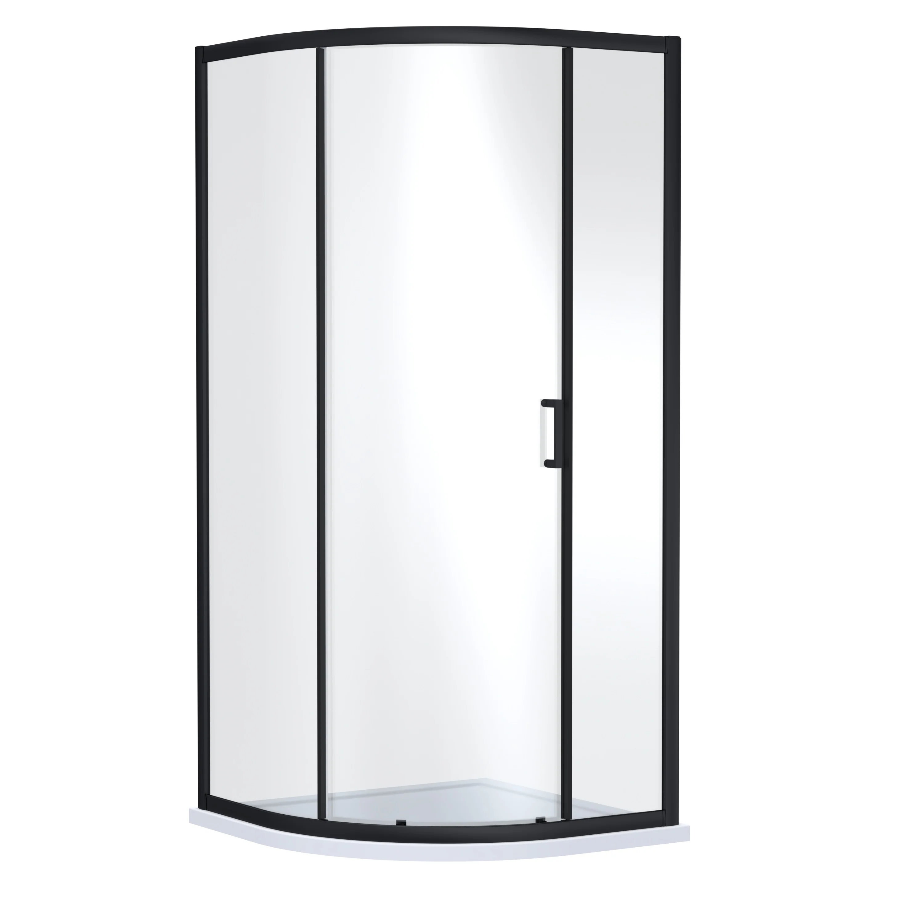 Nuie Rene 1900mm x 900mm Single Entry Quadrant - Matt Black - Image 2