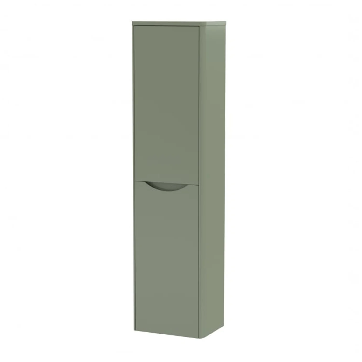 Nuie Lunar 365mm Wall Hung 2-Door Tall Unit - Satin Green