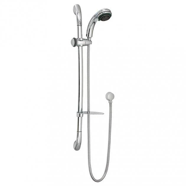 Nuie Luxury Slider Shower Rail Kit 3 Function Handset Chrome