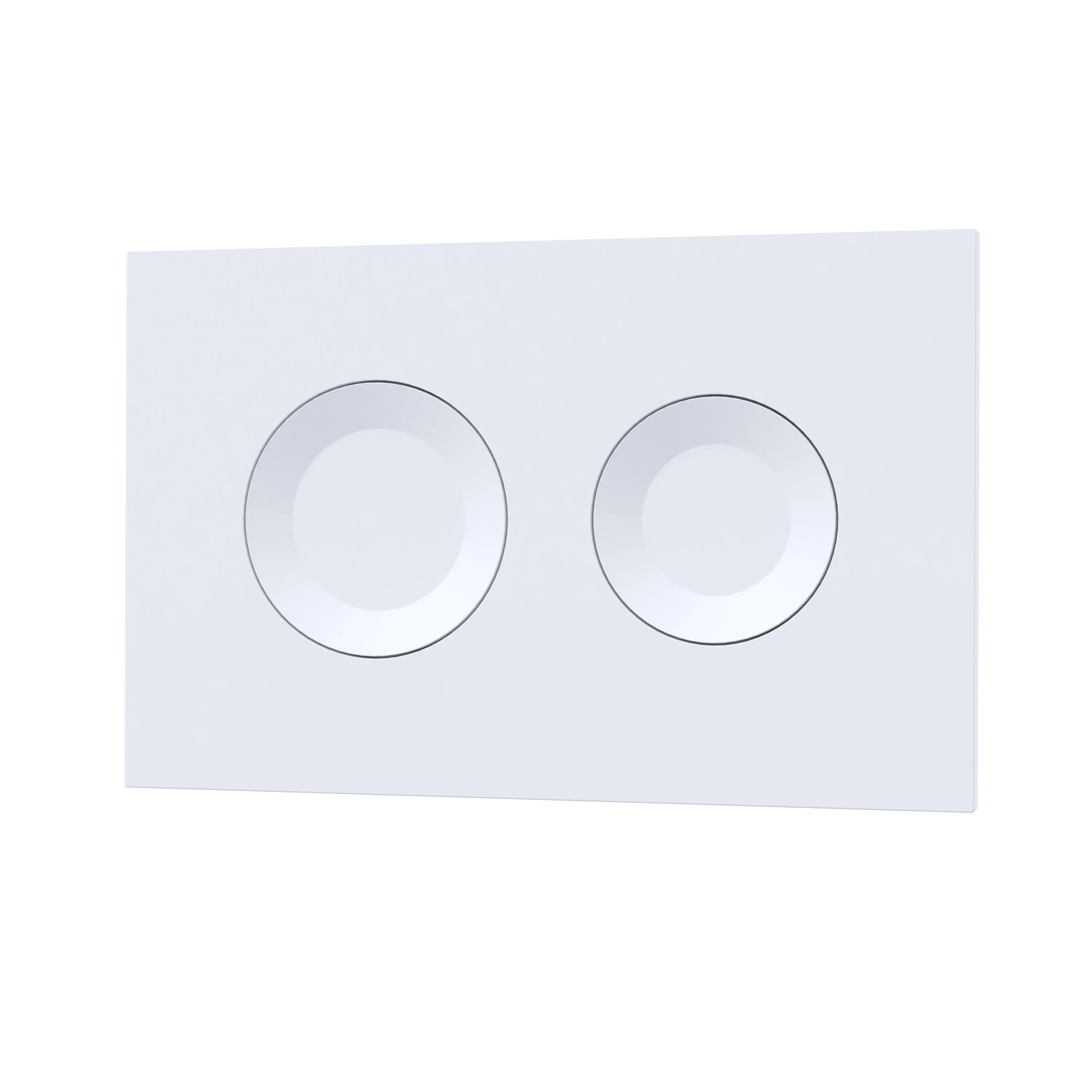 Nuie Round Dual Flush Push Button - Matt White