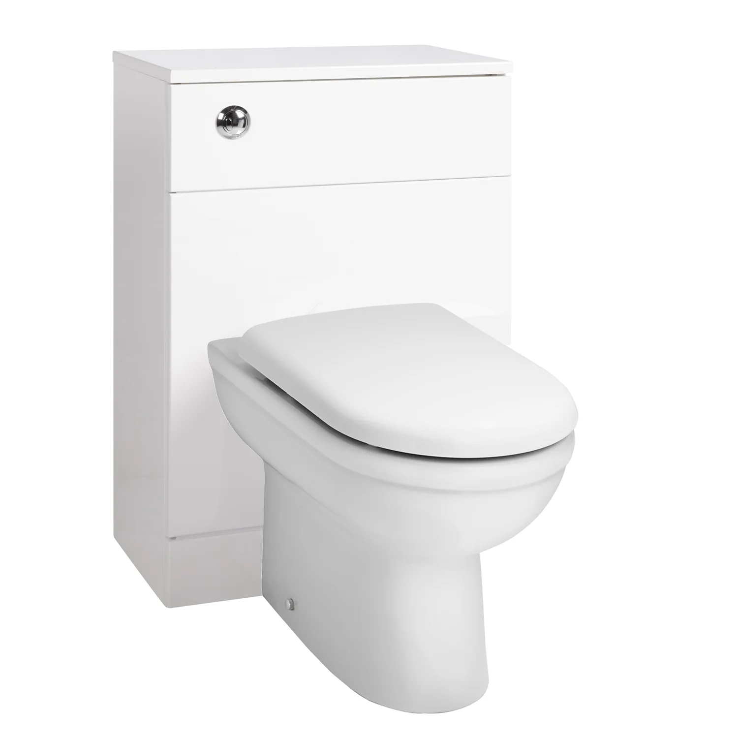Nuie Mayford W500mm x D300mm WC Unit - Gloss White with Evo Comfort Height BTW Pan