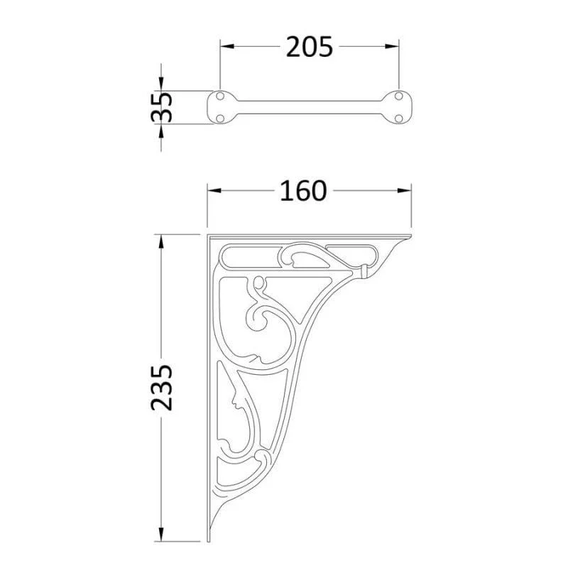 Nuie Ornate High/Low Level Cistern Brackets - Image 2