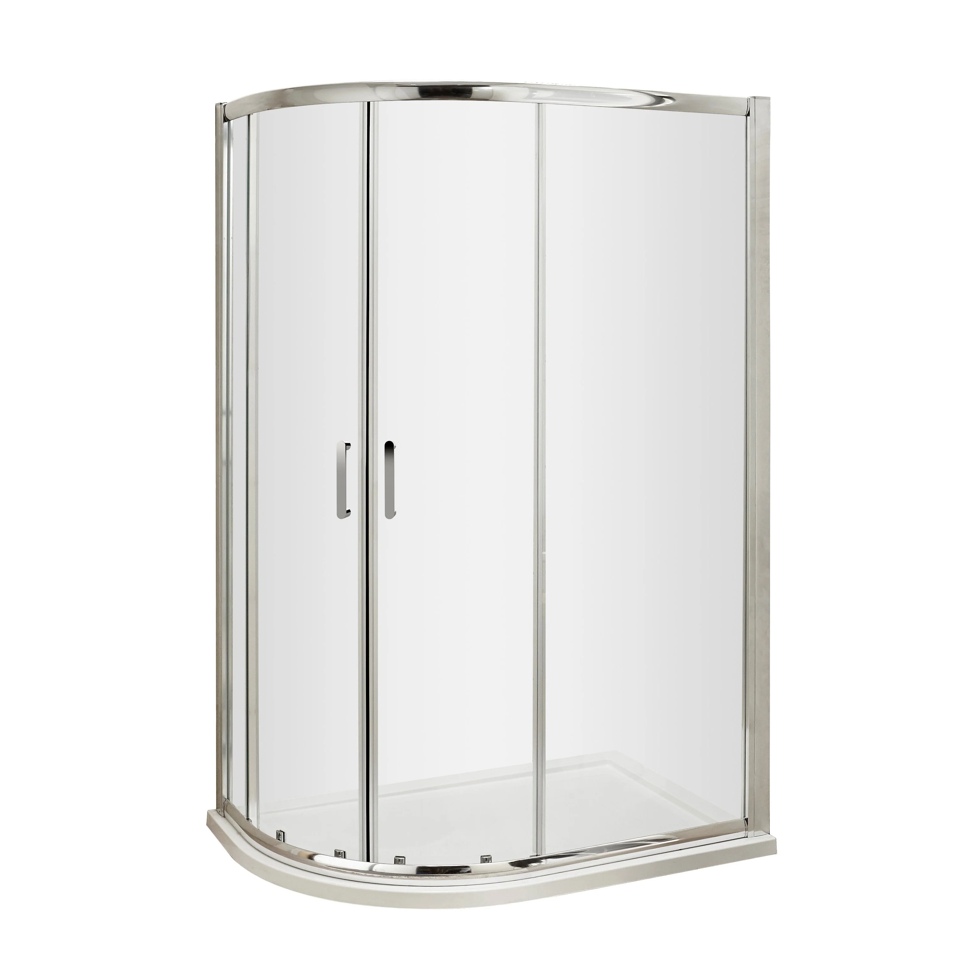 Nuie Pacific 1200 x 900mm Offset Quadrant - Polished Chrome - Image 2