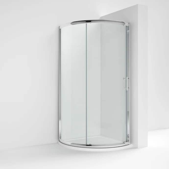Nuie Pacific 860mm Single Entry Quadrant - Polished Chrome - AQSE1