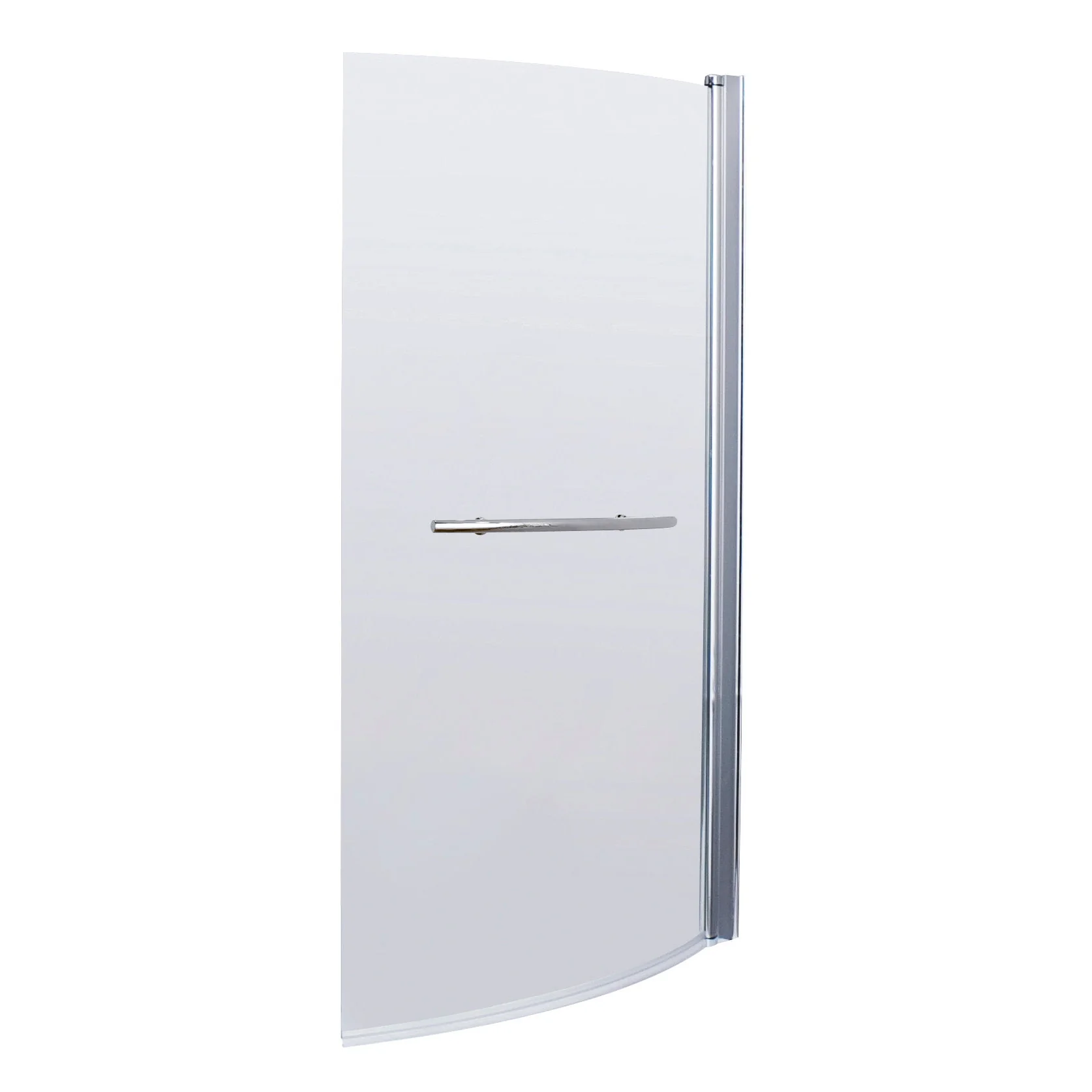 Nuie Pacific Curved B-Bath Screen with Rail - Polished Chrome