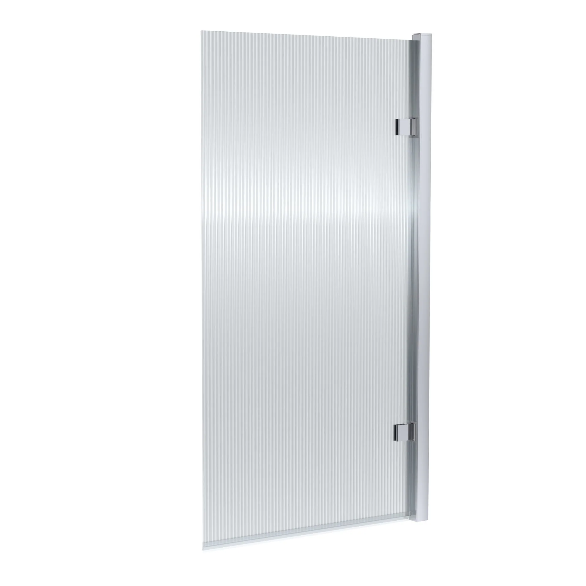 Nuie Pacific Fluted Square Hinged Bath Screen 1520 x 830mm - Image 4