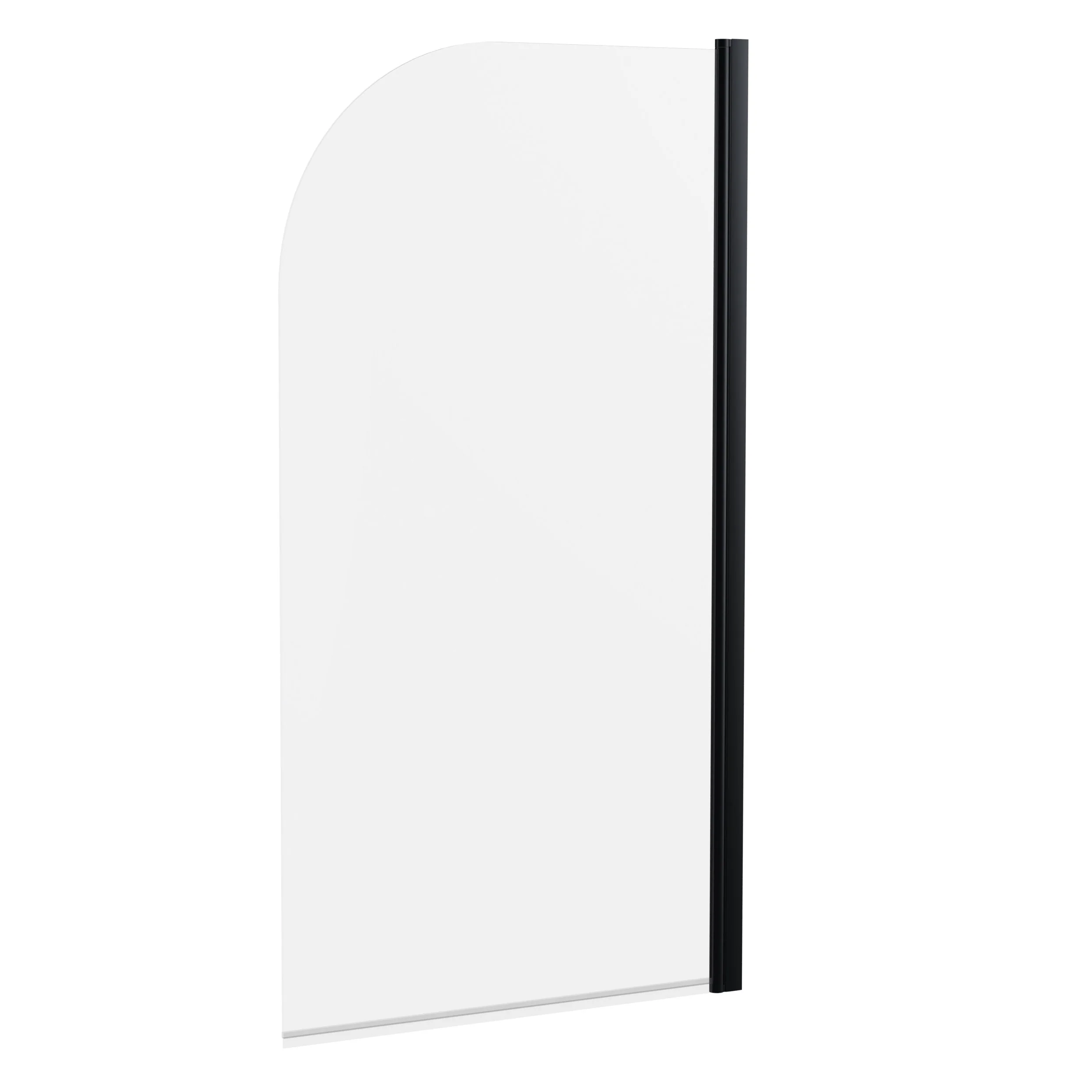 Nuie Pacific Round Bath Screen - Matt Black - Image 3