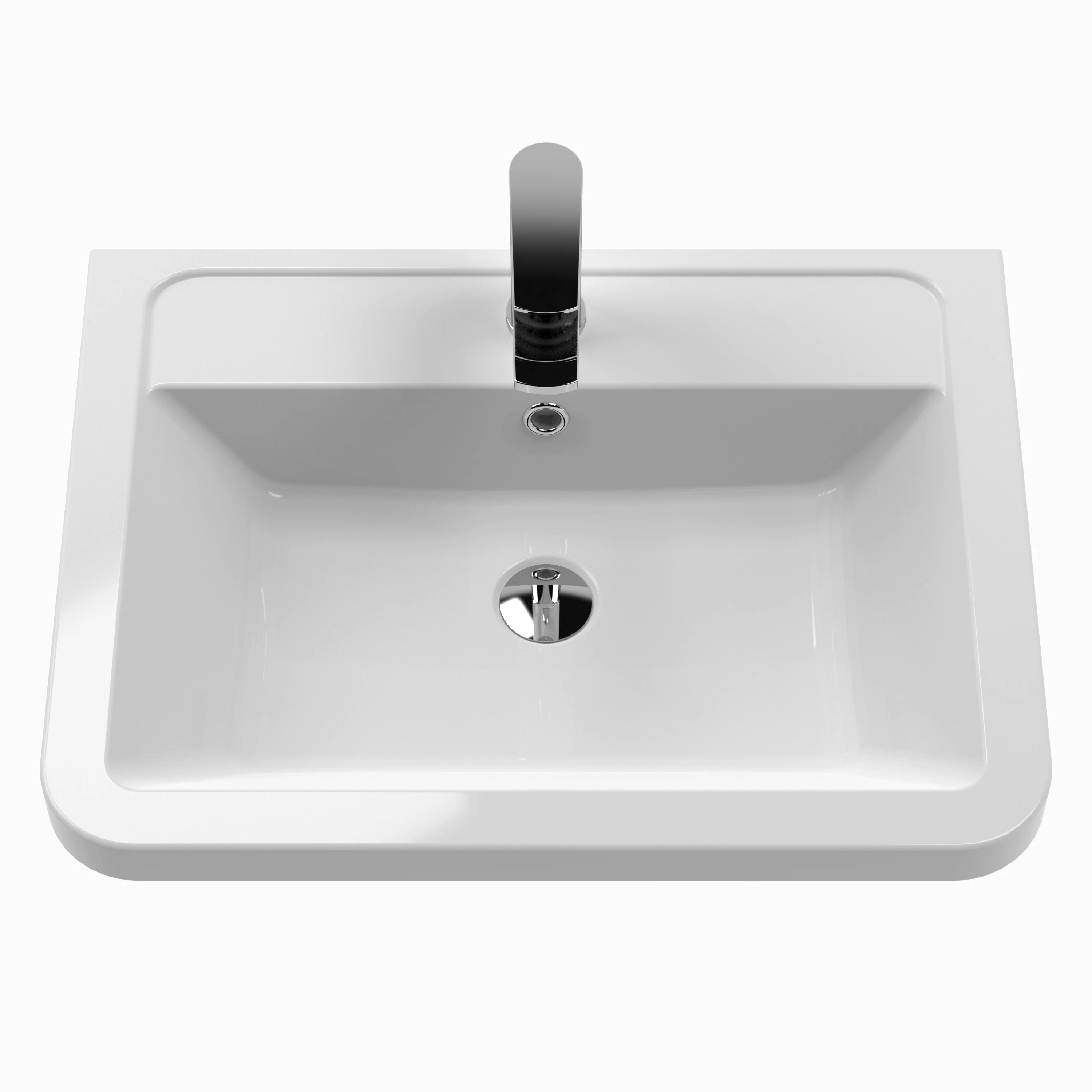 Nuie Parade 600mm Floor Standing 2-Door Basin & Cabinet - Satin Anthracite - Image 2