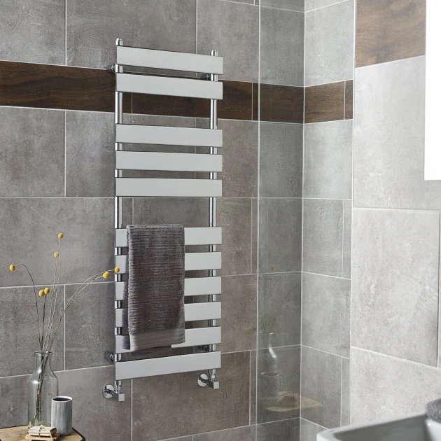 Nuie Piazza Heated Towel Rail 1200 x 500 - Chrome - HL396 - Image 3