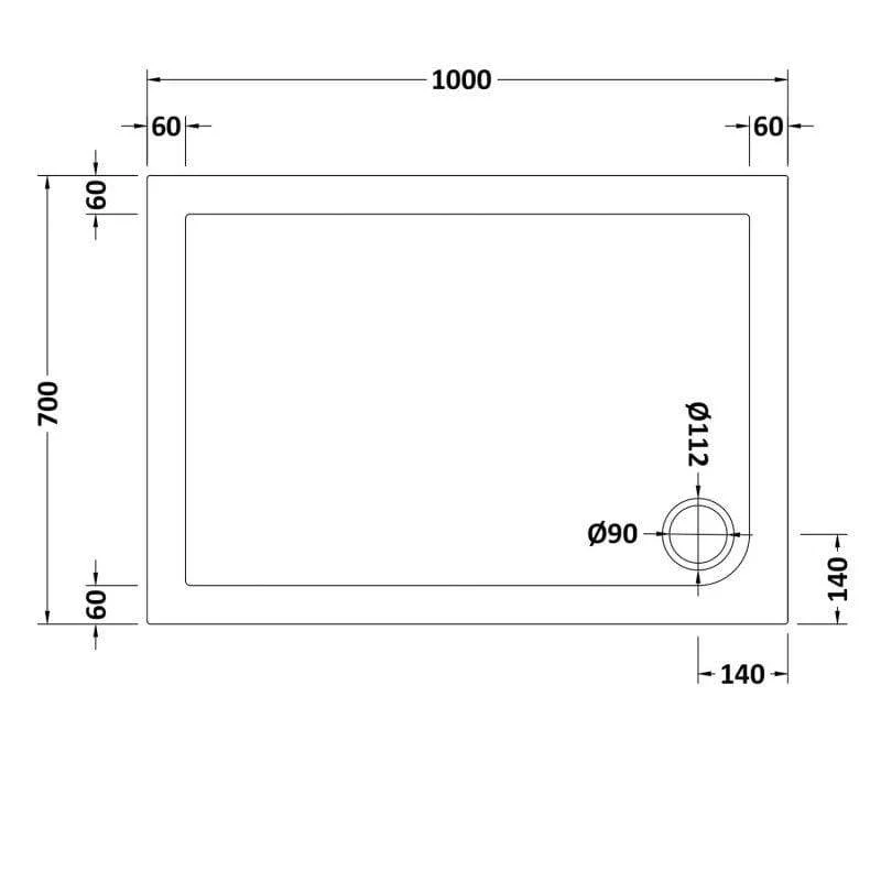 Rectangular Easy Plumb Slate Grey Stone Shower Trays - Image 6