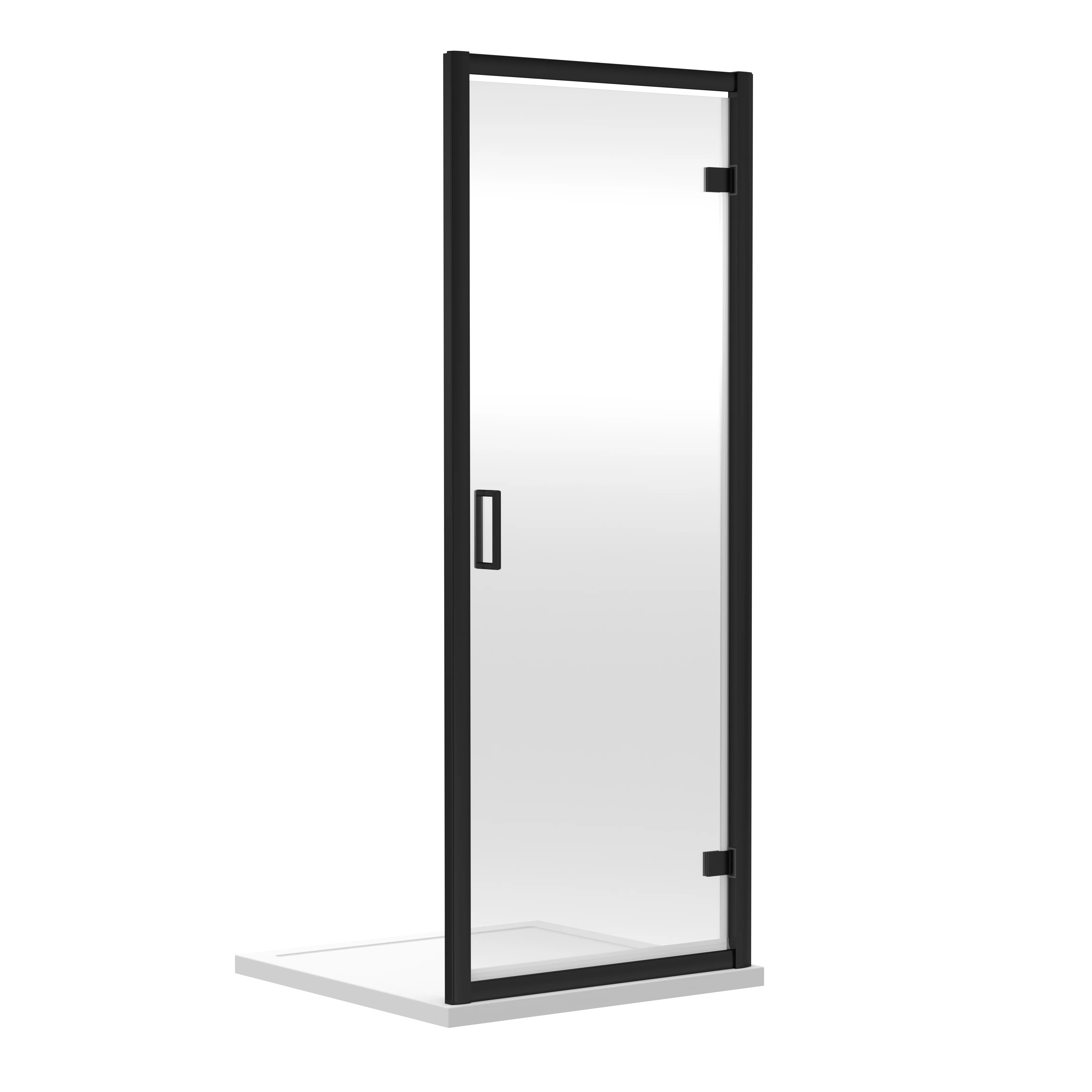 Rene 1850 x 760mm Hinged Door - Matt Black - Image 2