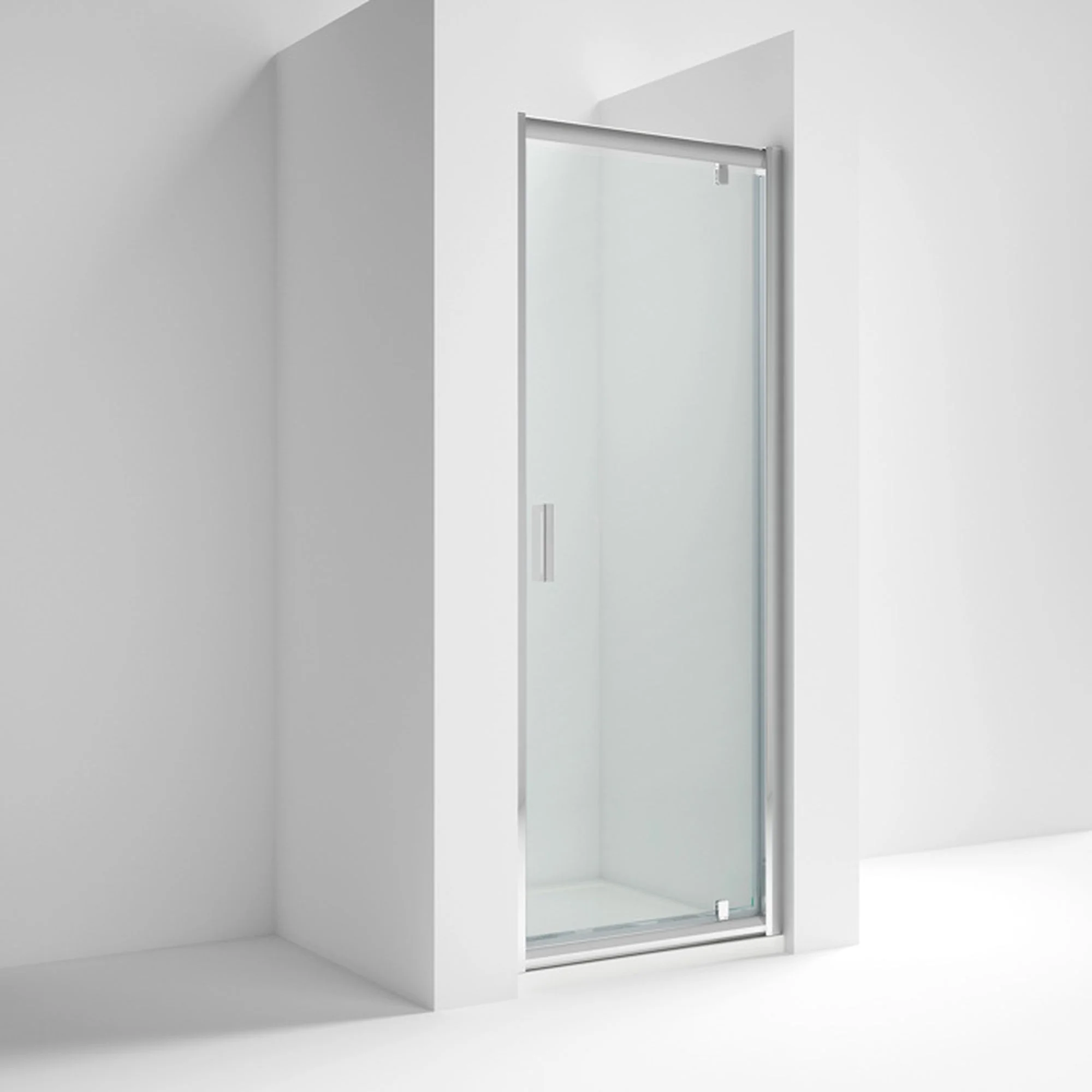 Nuie Rene 1850 x 800mm Profile Pivot Door - Satin Chrome