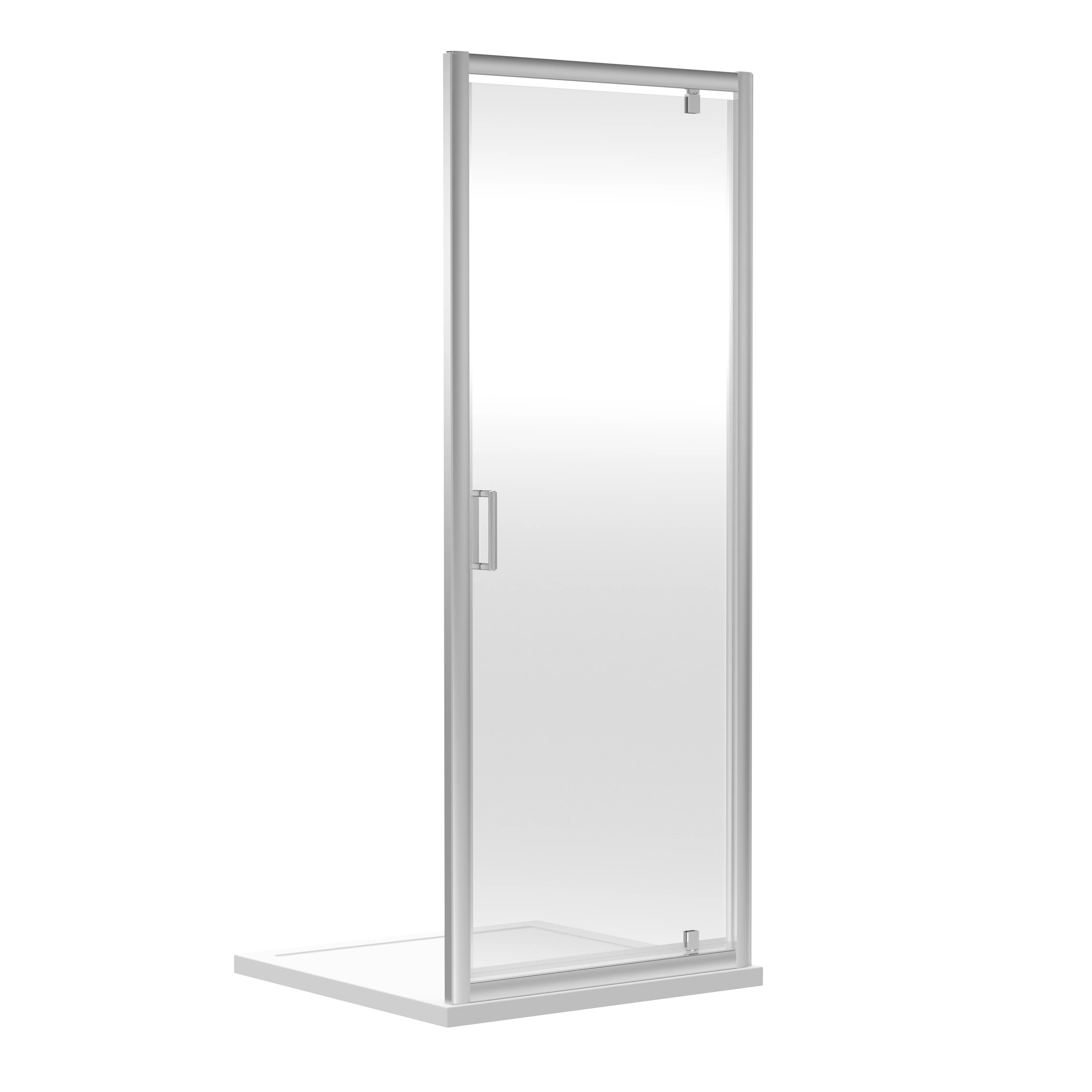 Nuie Rene 1850 x 900mm Profile Pivot Door - Satin Chrome - Image 2