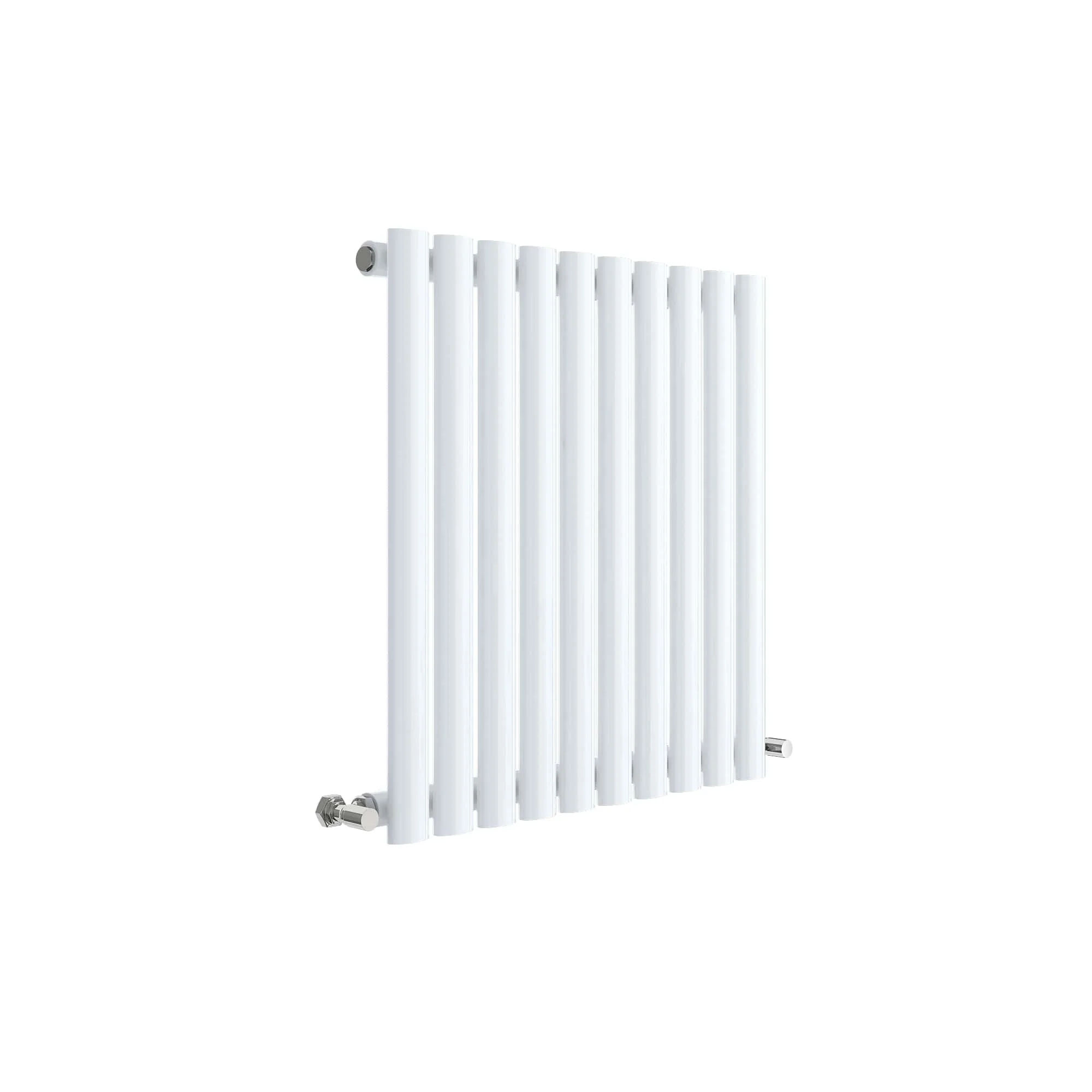 Nuie Revive Horizontal Single Panel Radiator 600 x 586 - High Gloss White - Image 2