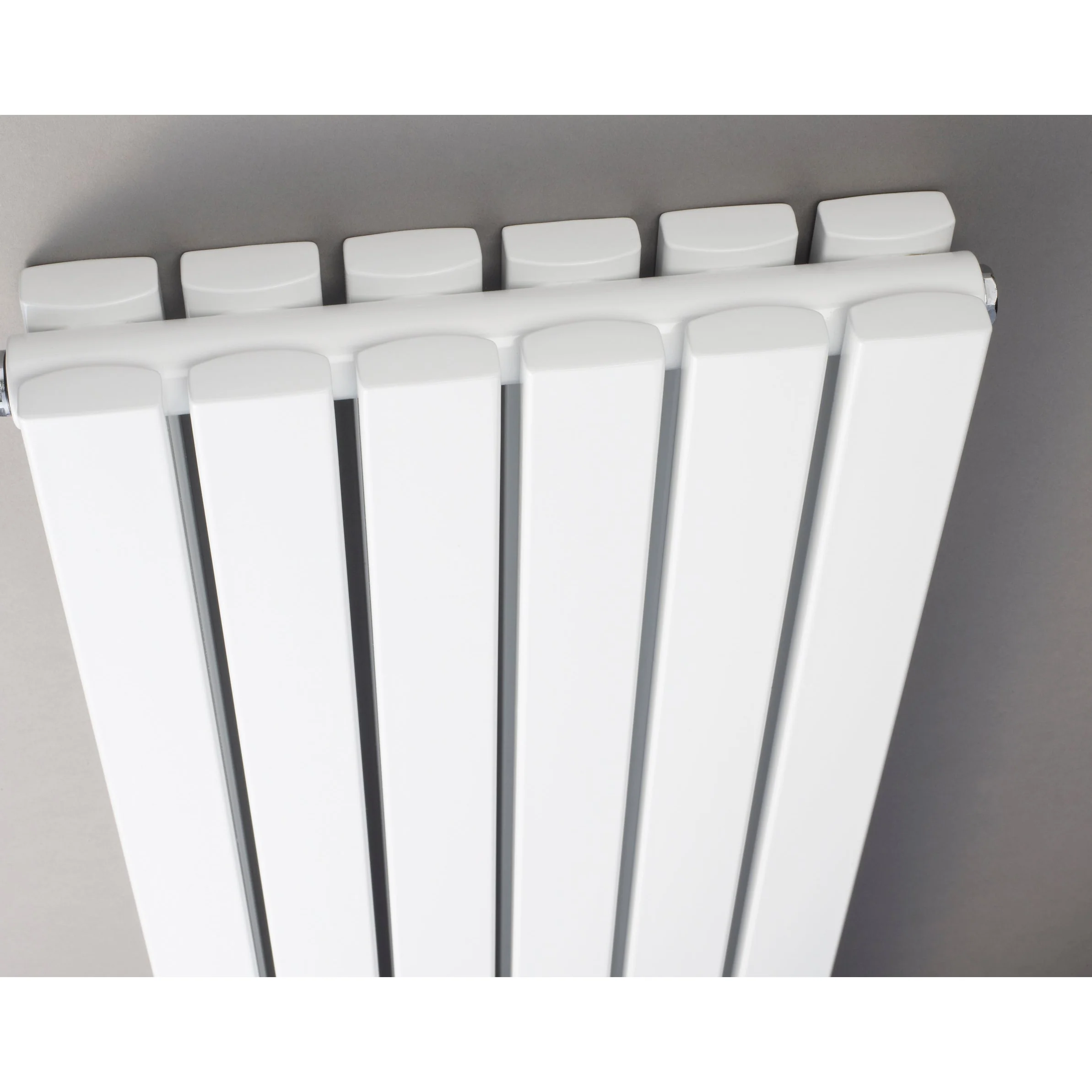 Nuie Sloane Double Panel Designer Radiator 1800 x 354 - Satin White - Image 2