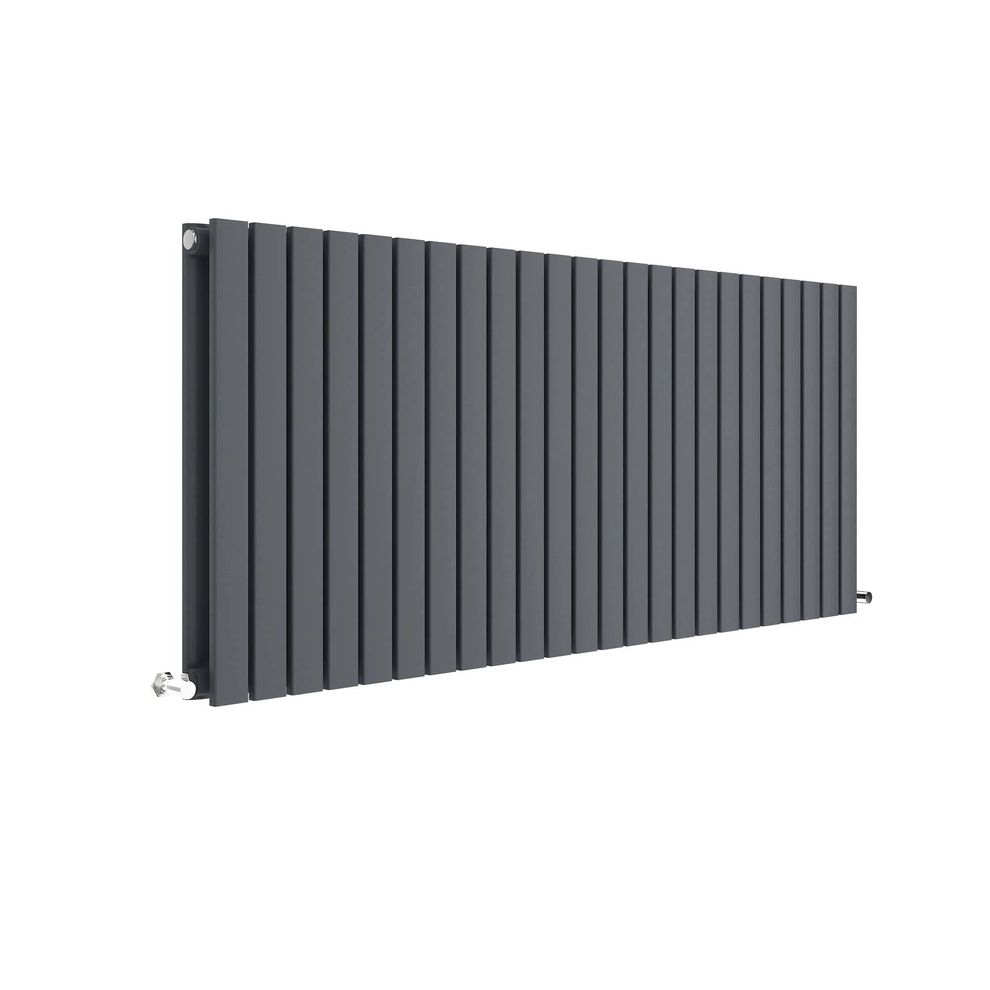 Nuie Sloane Horizontal Double Panel Radiator 600 x 1398 - Anthracite - Image 2